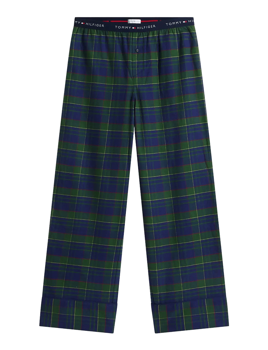 Tommy Hilfiger - FLANNEL PANTS - natbukser - buffalo check evergreen - 0