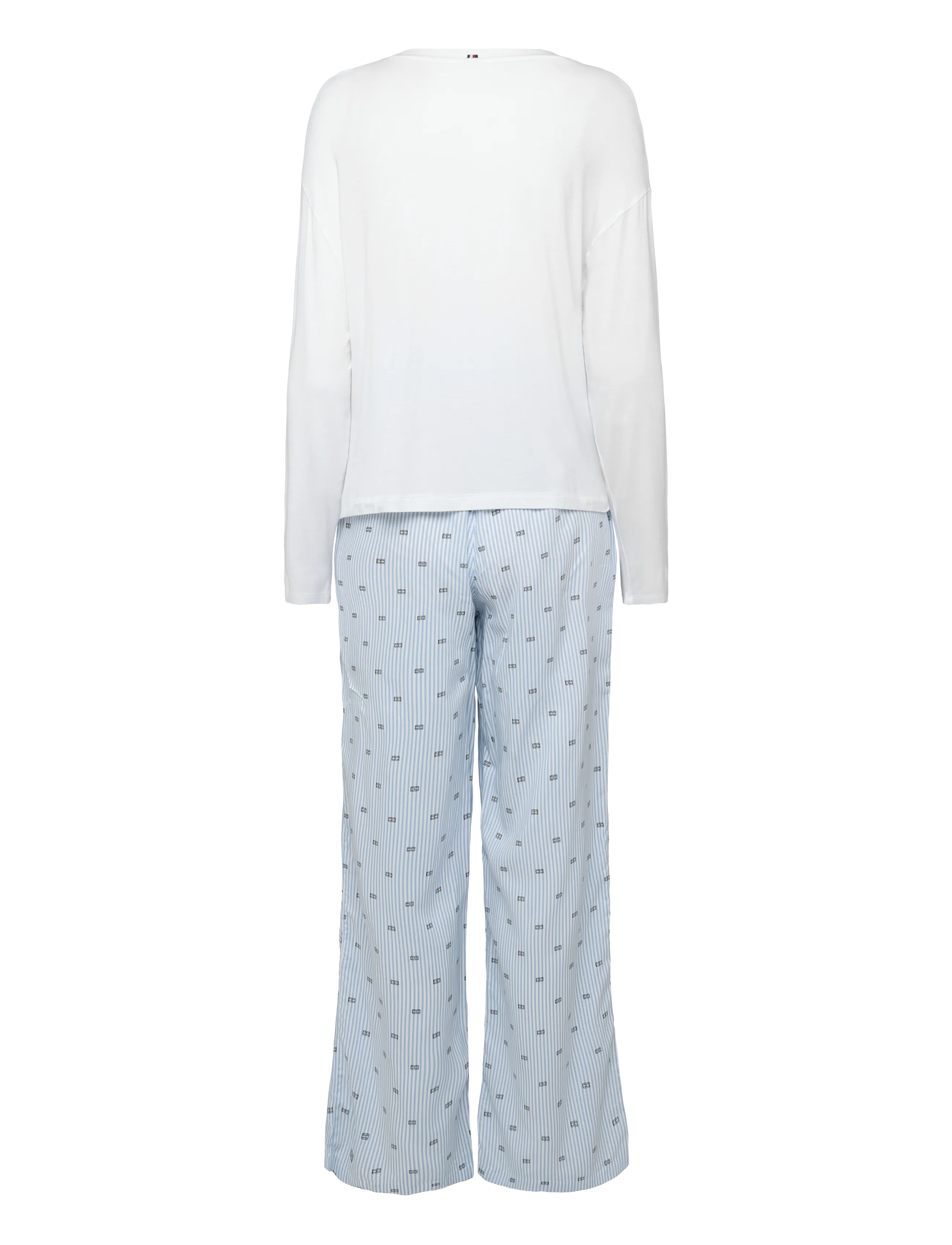 Tommy Hilfiger - LS MIX WOVEN PANTS PJ SET - pyjamas - white   flag ithaca critter - 2