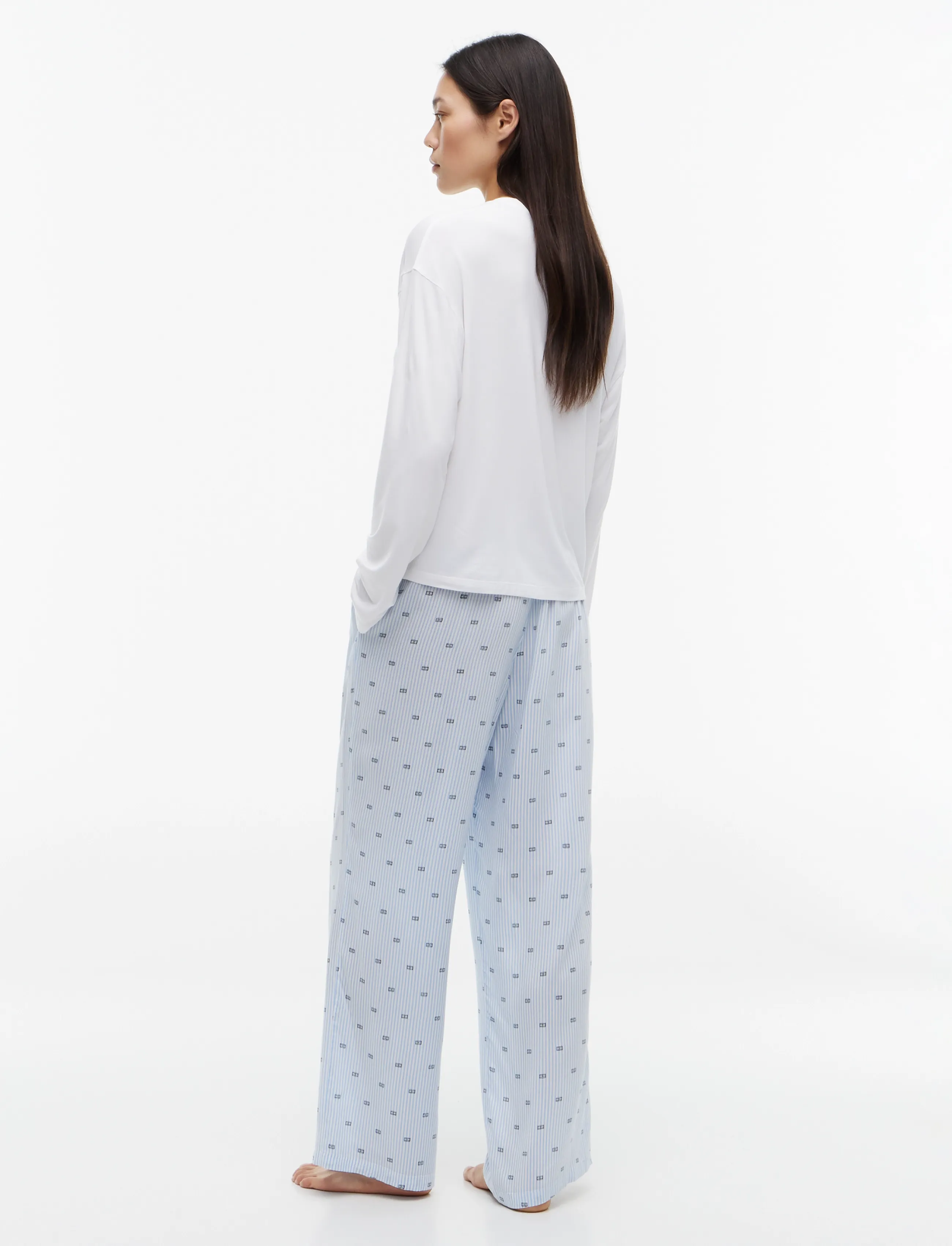 TOMMY HILFIGER Ls Mix Woven Pants Pj Set pyjamas dam – bild 4