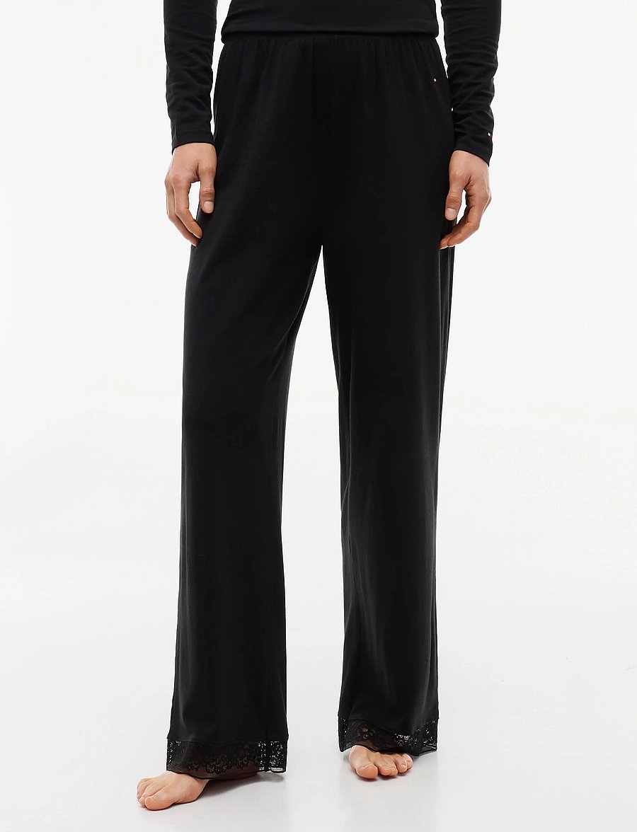 Tommy Hilfiger - PANTS W. LACE (EXT.SIZES) - black - 0