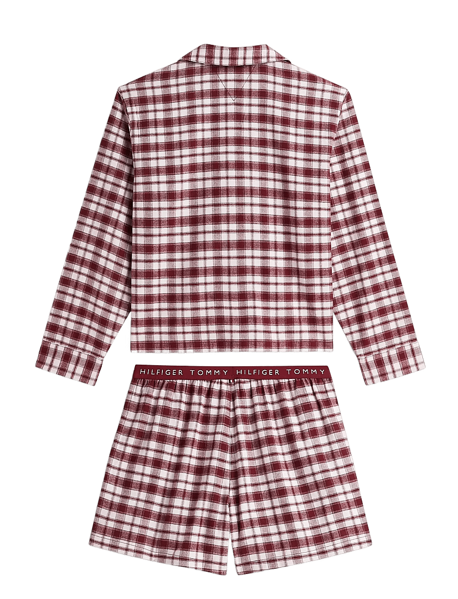 Tommy Hilfiger - GIFT SHORT FL PJ SET W.EYEMASK - pyjamas - light pink plaid - 2