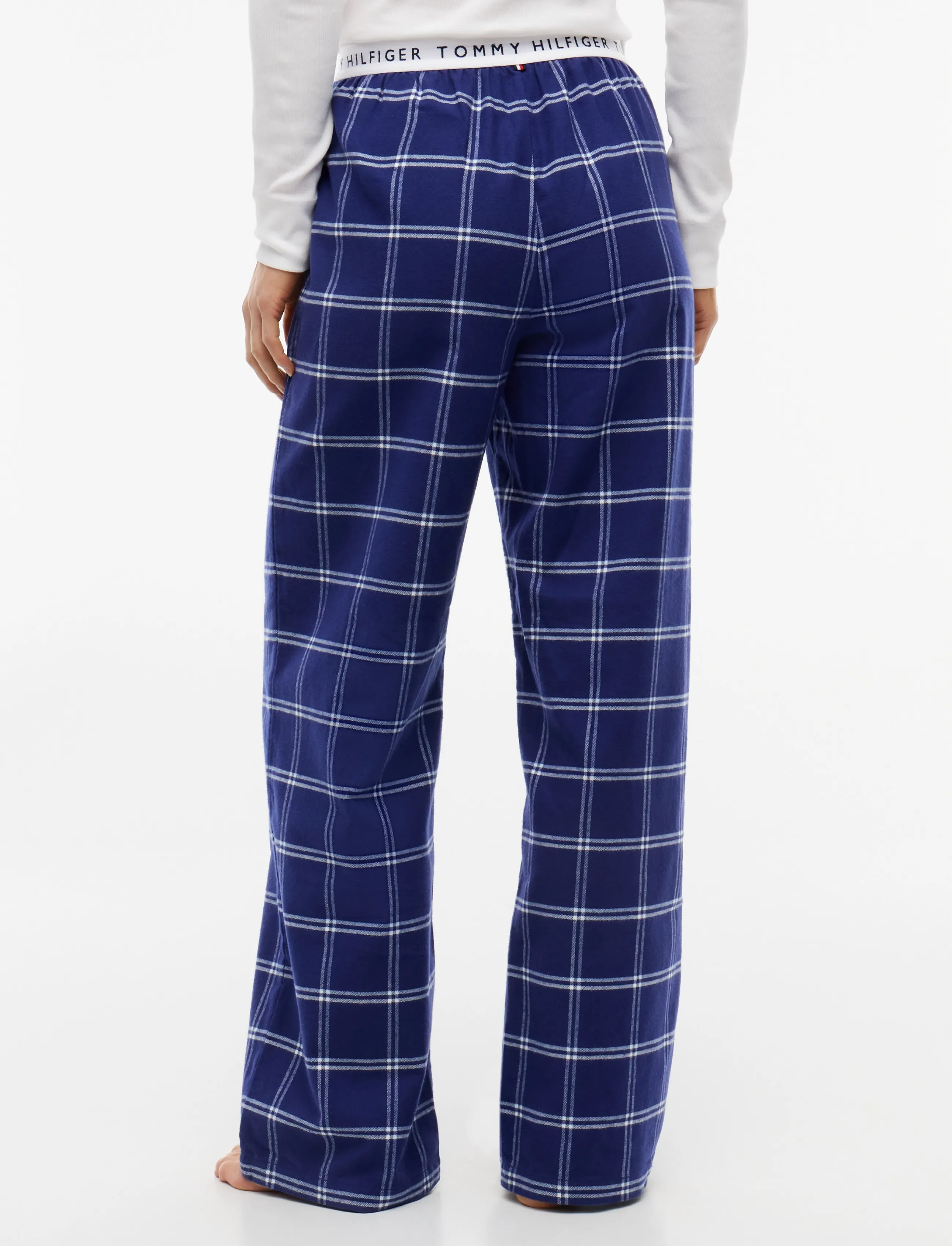 Tommy Hilfiger - FLANNEL PANTS - pyjamasbyxor - double windowpane breeze blue - 2
