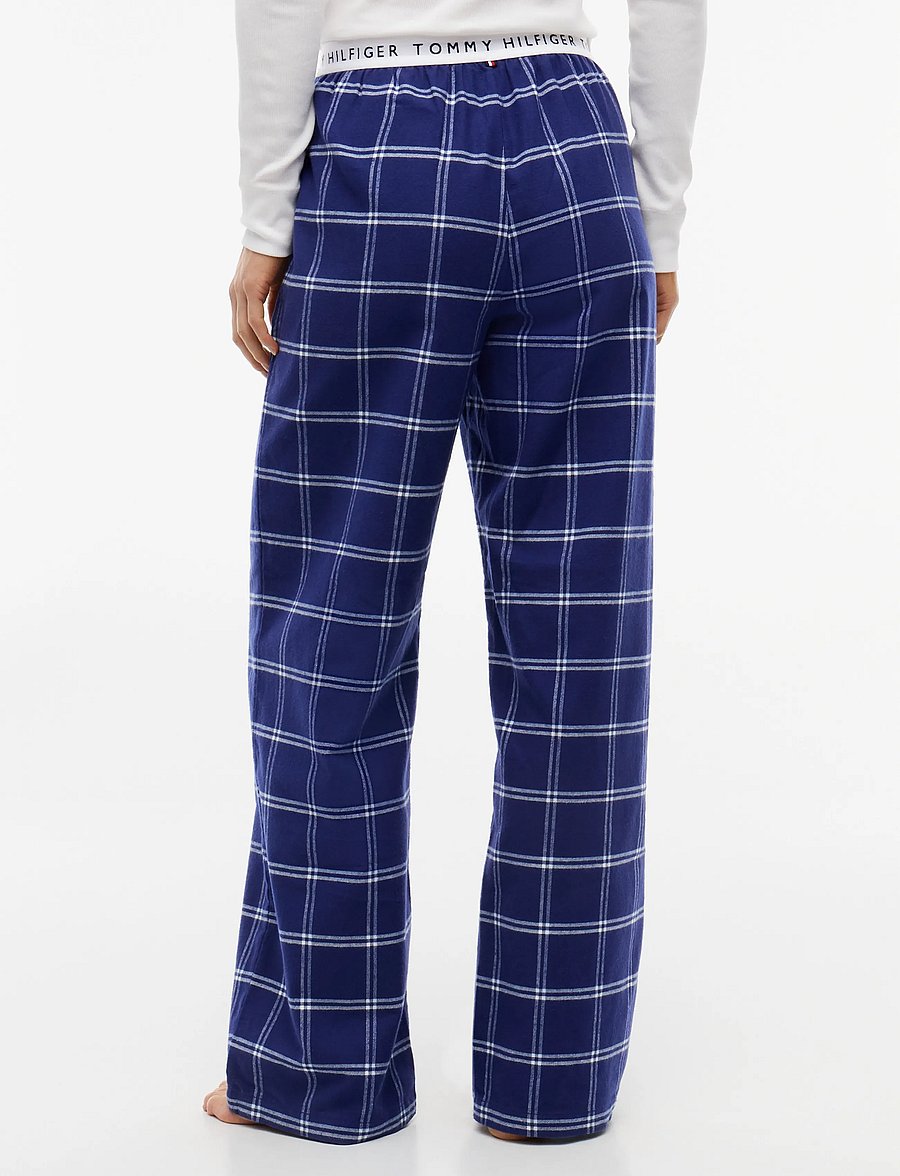 Tommy Hilfiger - FLANNEL PANTS - pyjamasbyxor - double windowpane breeze blue - 2