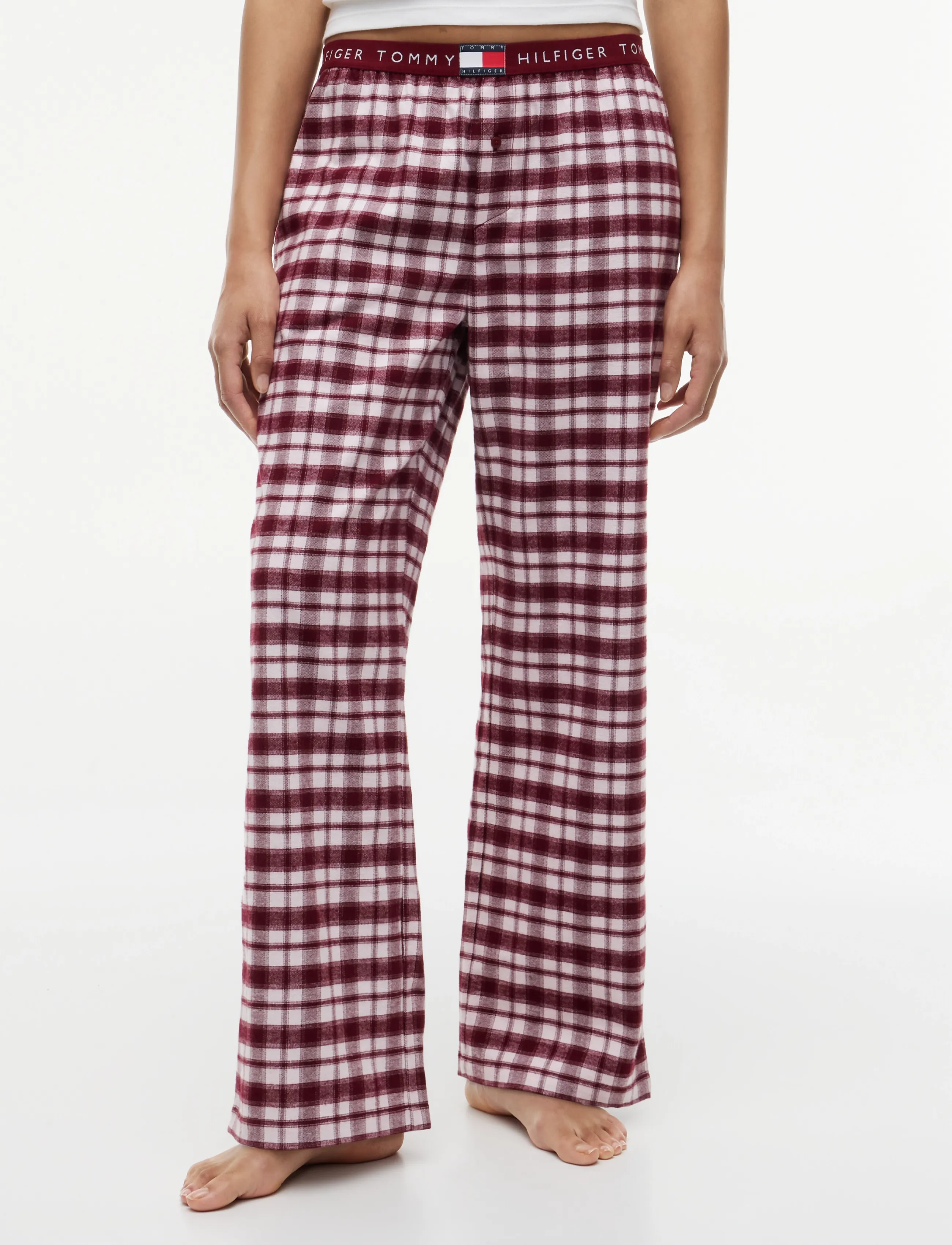 Tommy Hilfiger - FLANNEL PANTS - pyjama pants - light pink plaid - 0