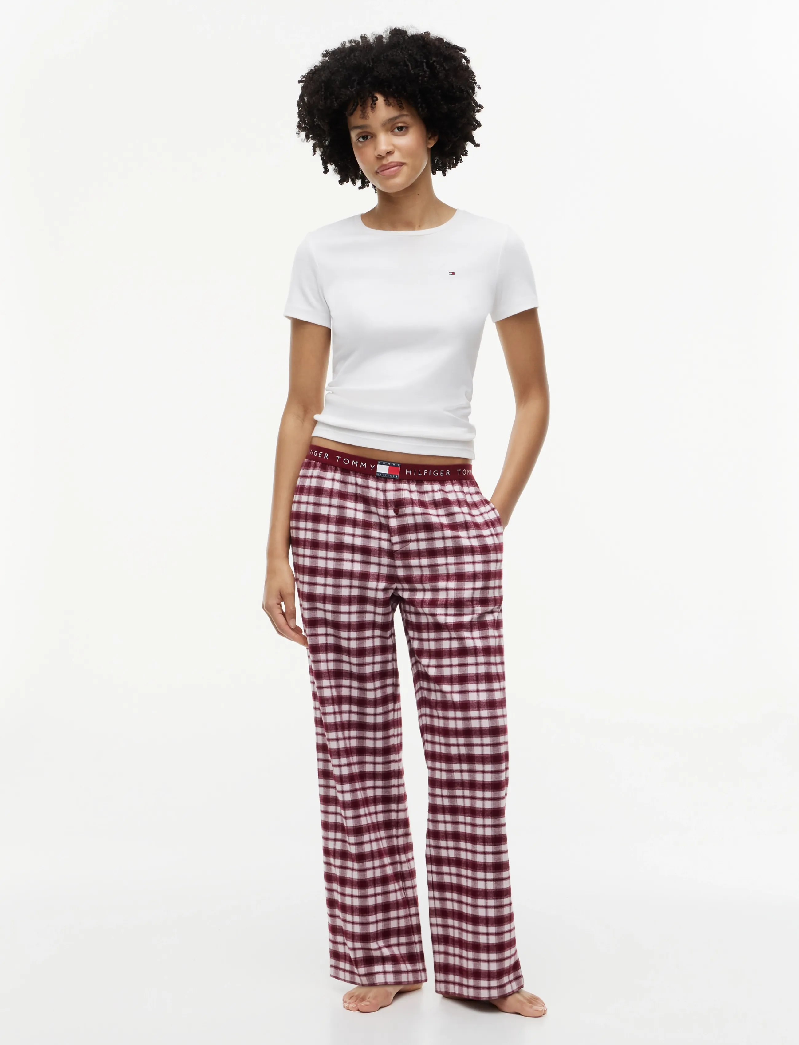 Tommy Hilfiger - FLANNEL PANTS - pyjama pants - light pink plaid - 3
