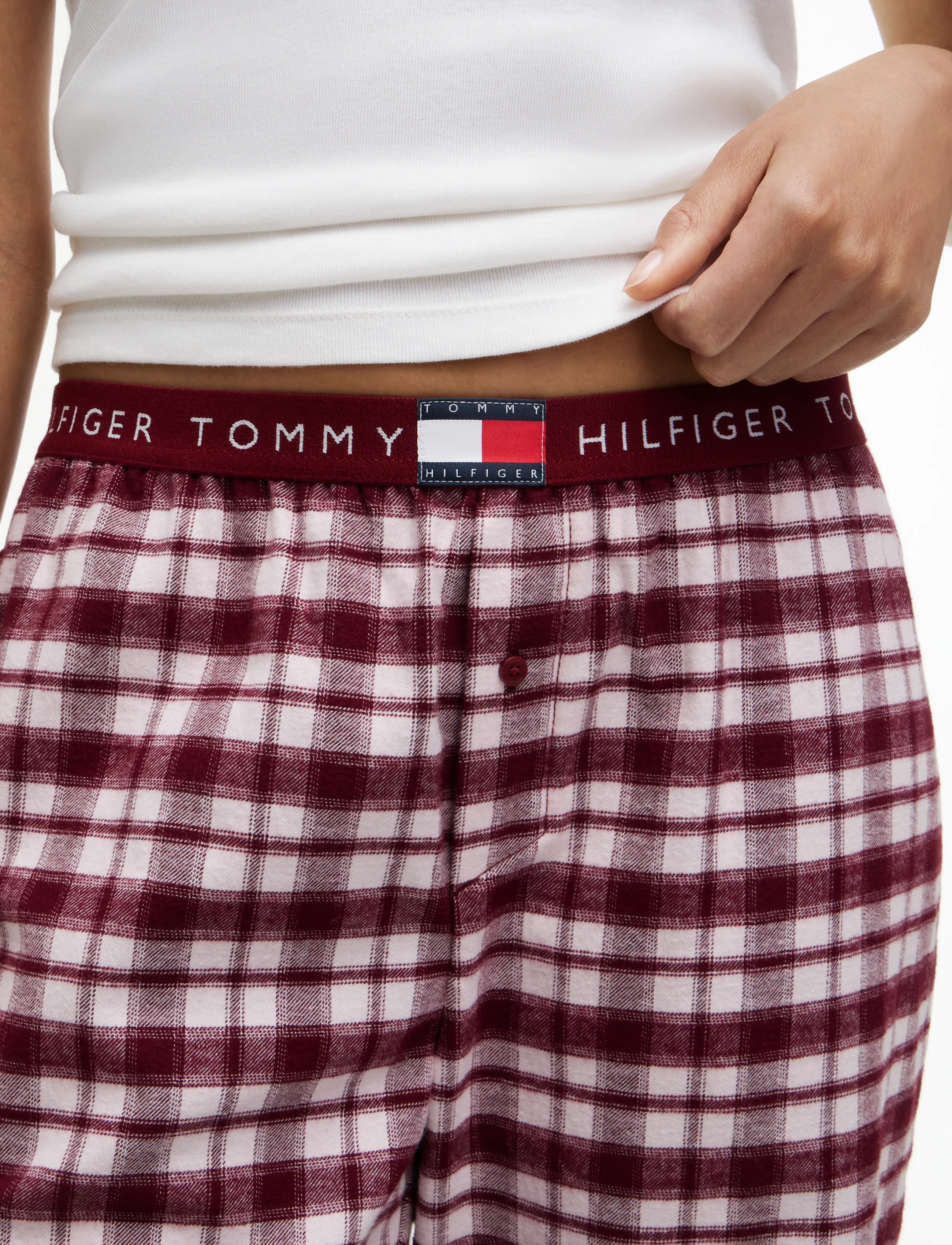 Tommy Hilfiger - FLANNEL PANTS - pyjama pants - light pink plaid - 4