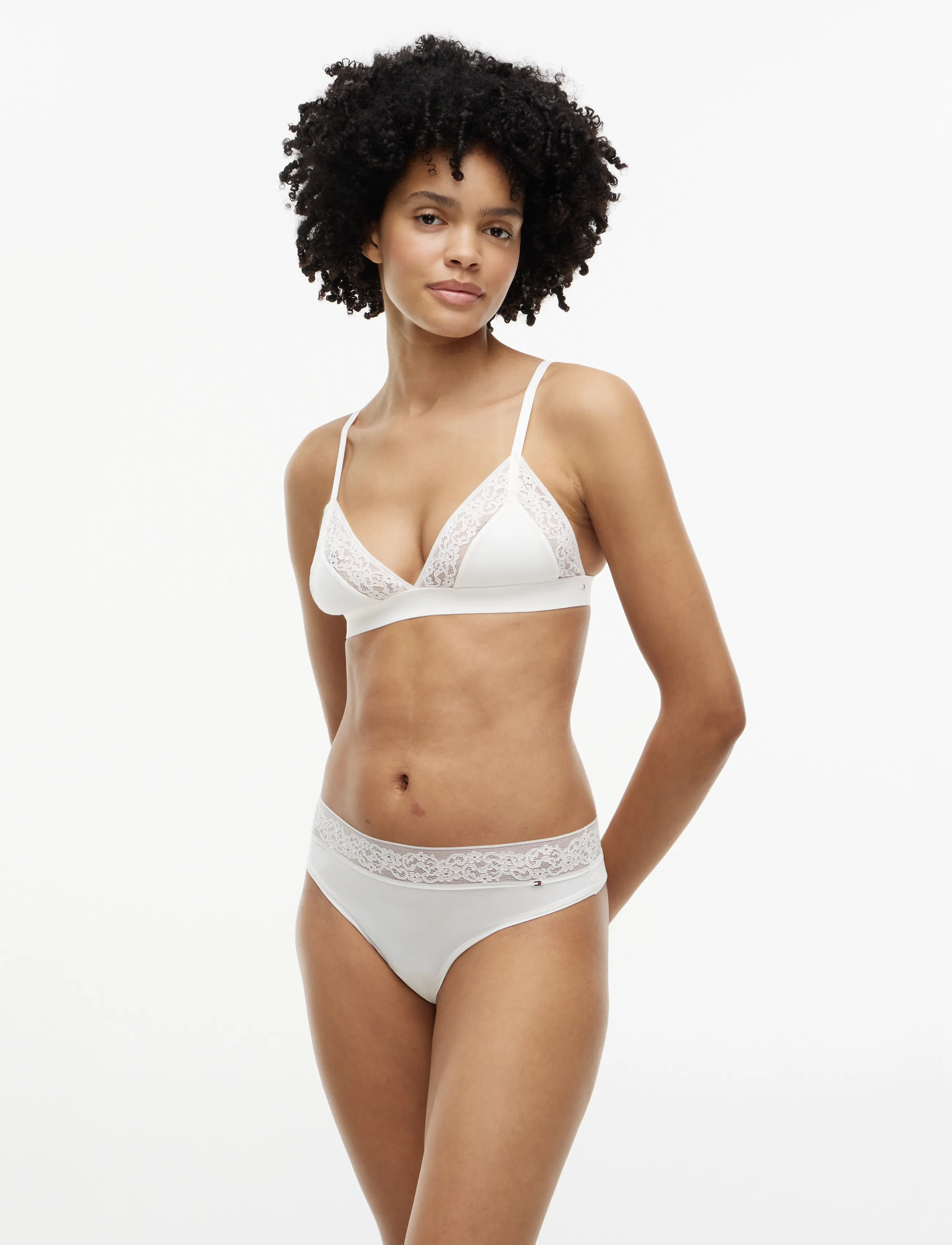Tommy Hilfiger Triangle, Kvinder, Trekant Bralette, Cream, Str: XS
