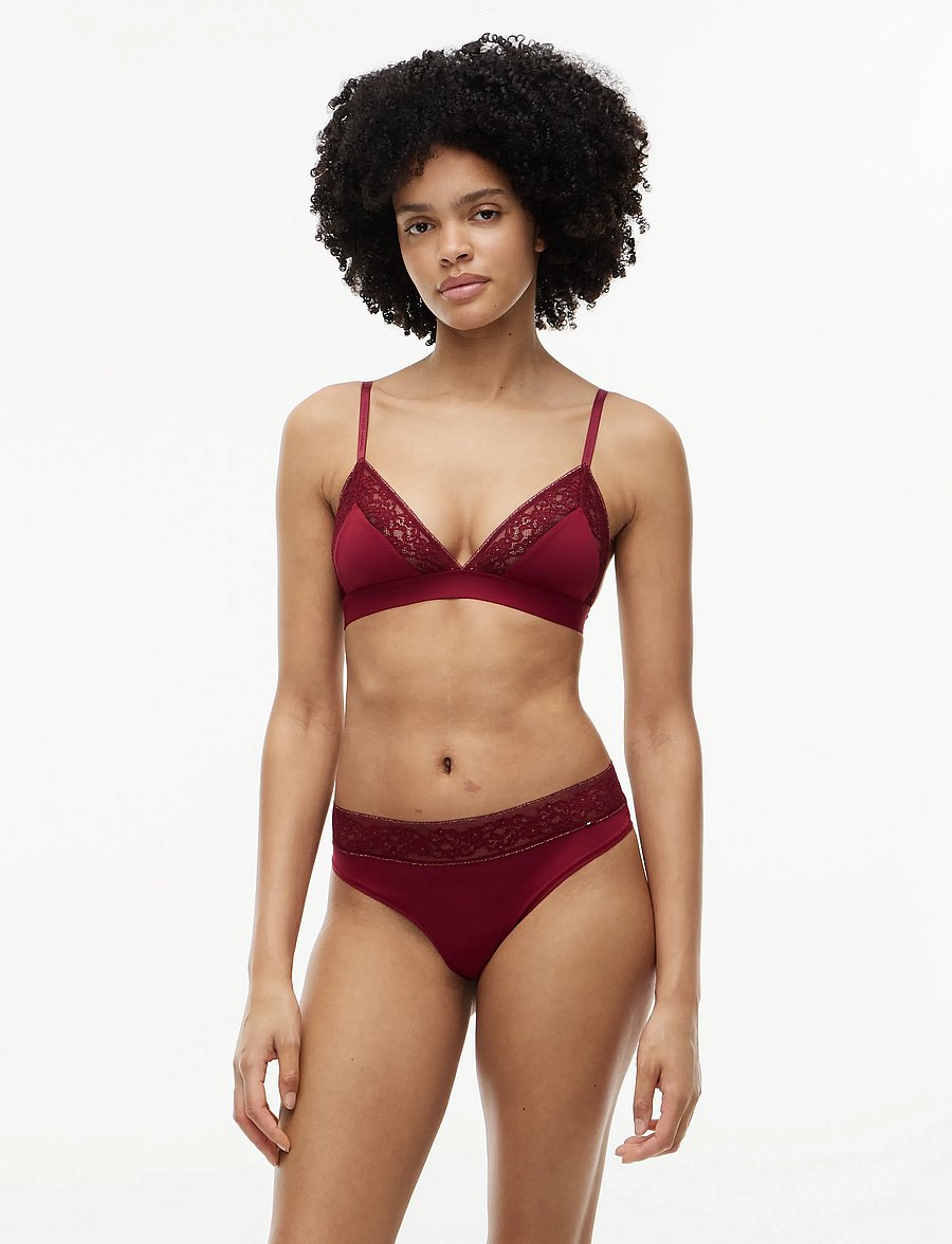 Tommy Hilfiger - TRIANGLE - bralette - rouge lurex - 0