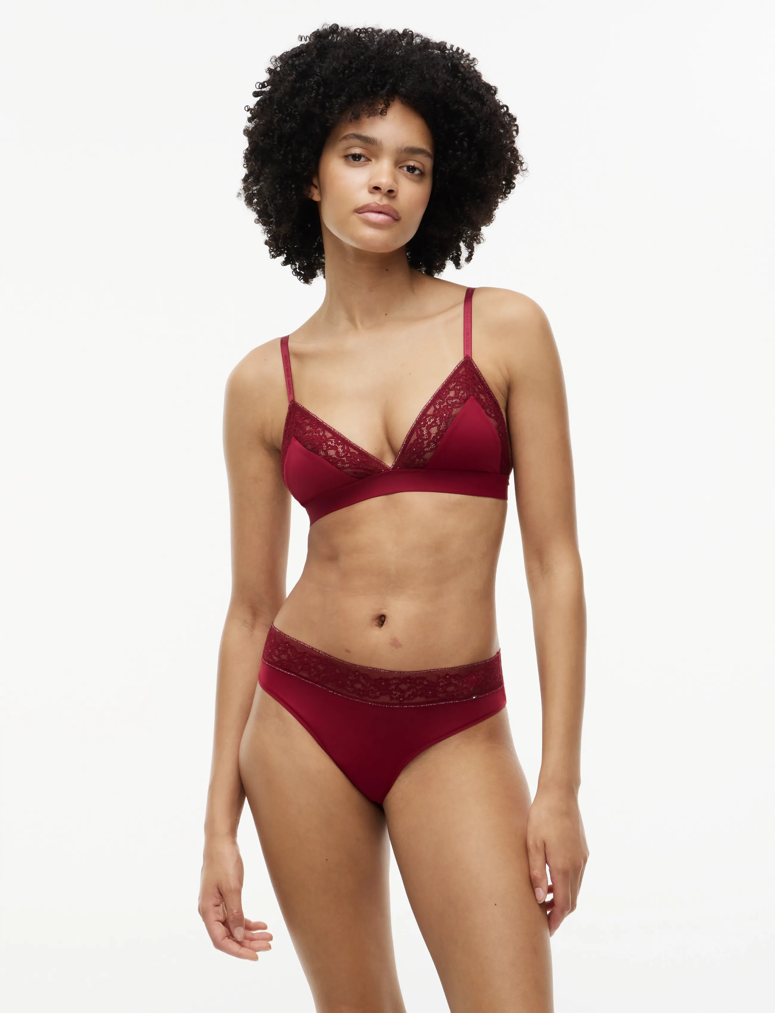 Tommy Hilfiger - THONG - stringtrusser - rouge lurex - 0