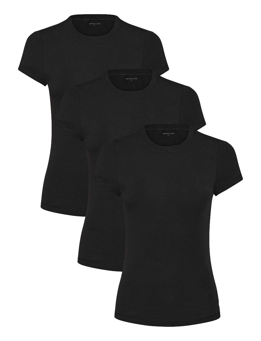 Tommy Hilfiger - 3 PACK SS T-SHIRT - t-shirts - black black black - 1