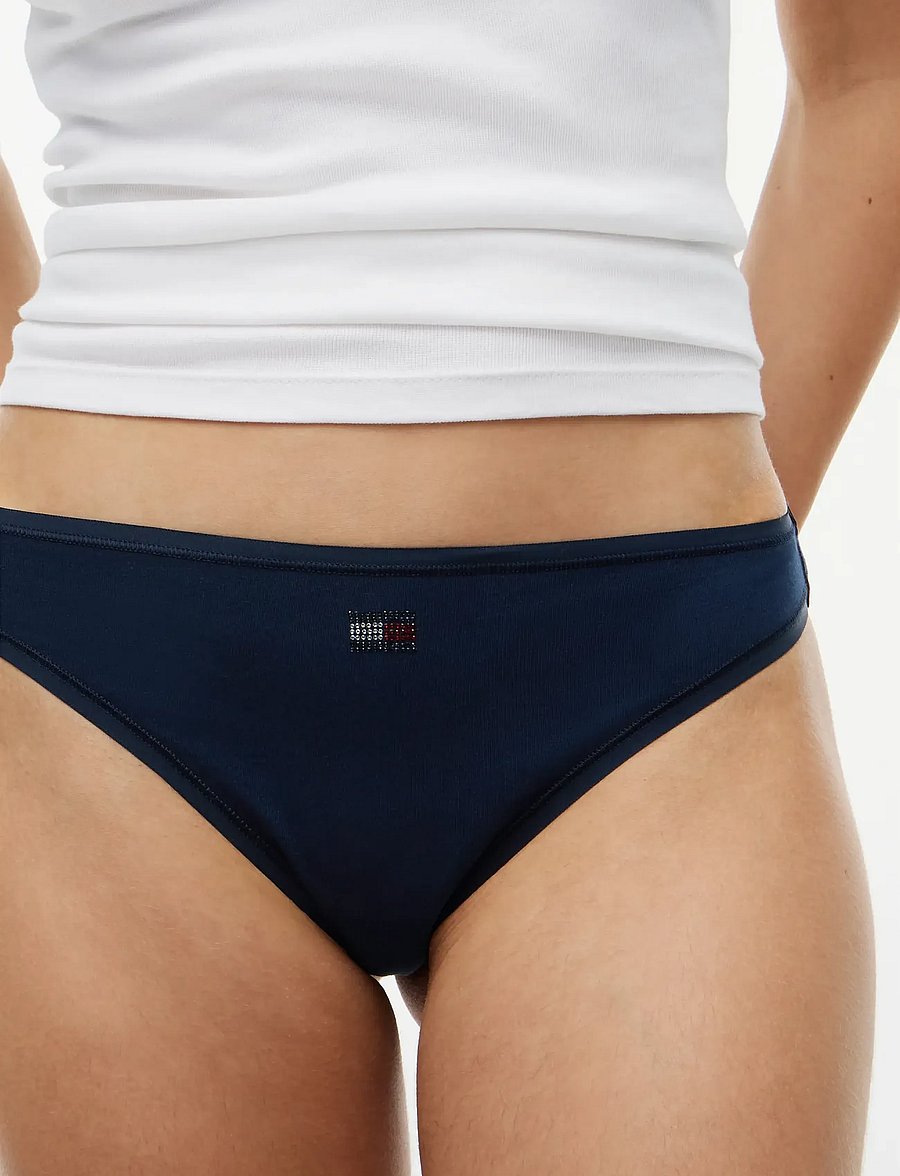 Tommy Hilfiger - GIFT 3 PACK RHINESTONE THONG - stringtrusser - rouge white dark blue - 3