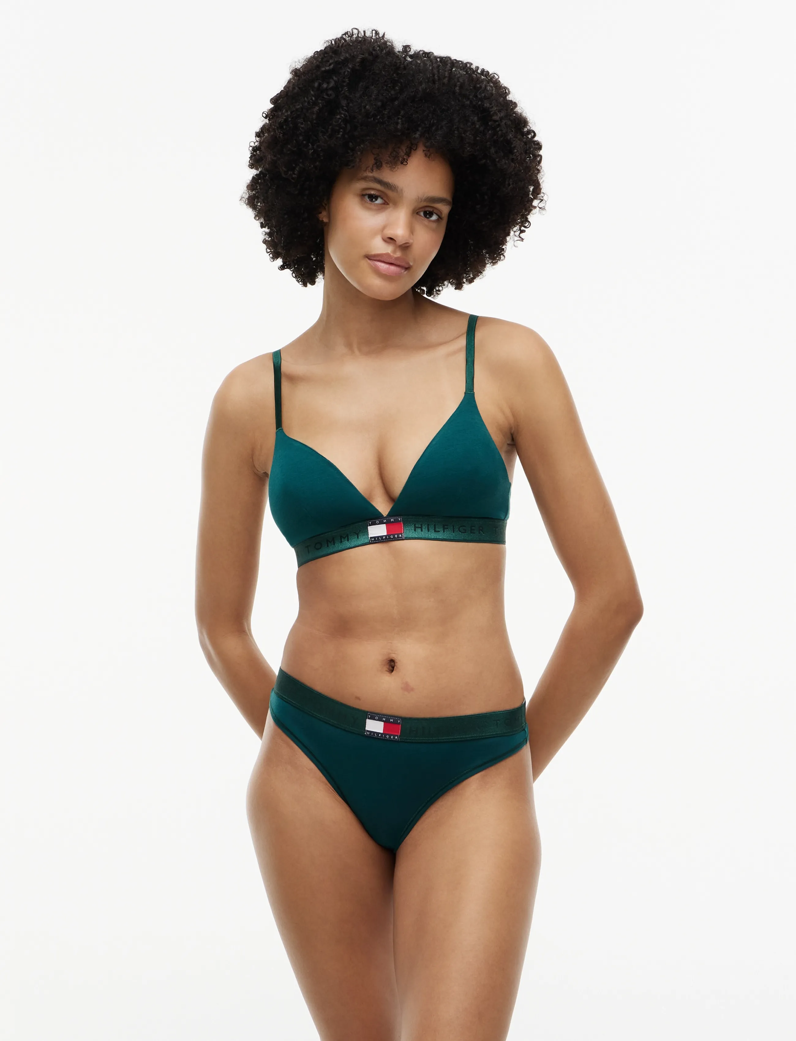 Tommy Hilfiger - SHINE WB RP TRIANGLE (EXT.SIZES) - bh'er uden bøjle - ornamental green - 0