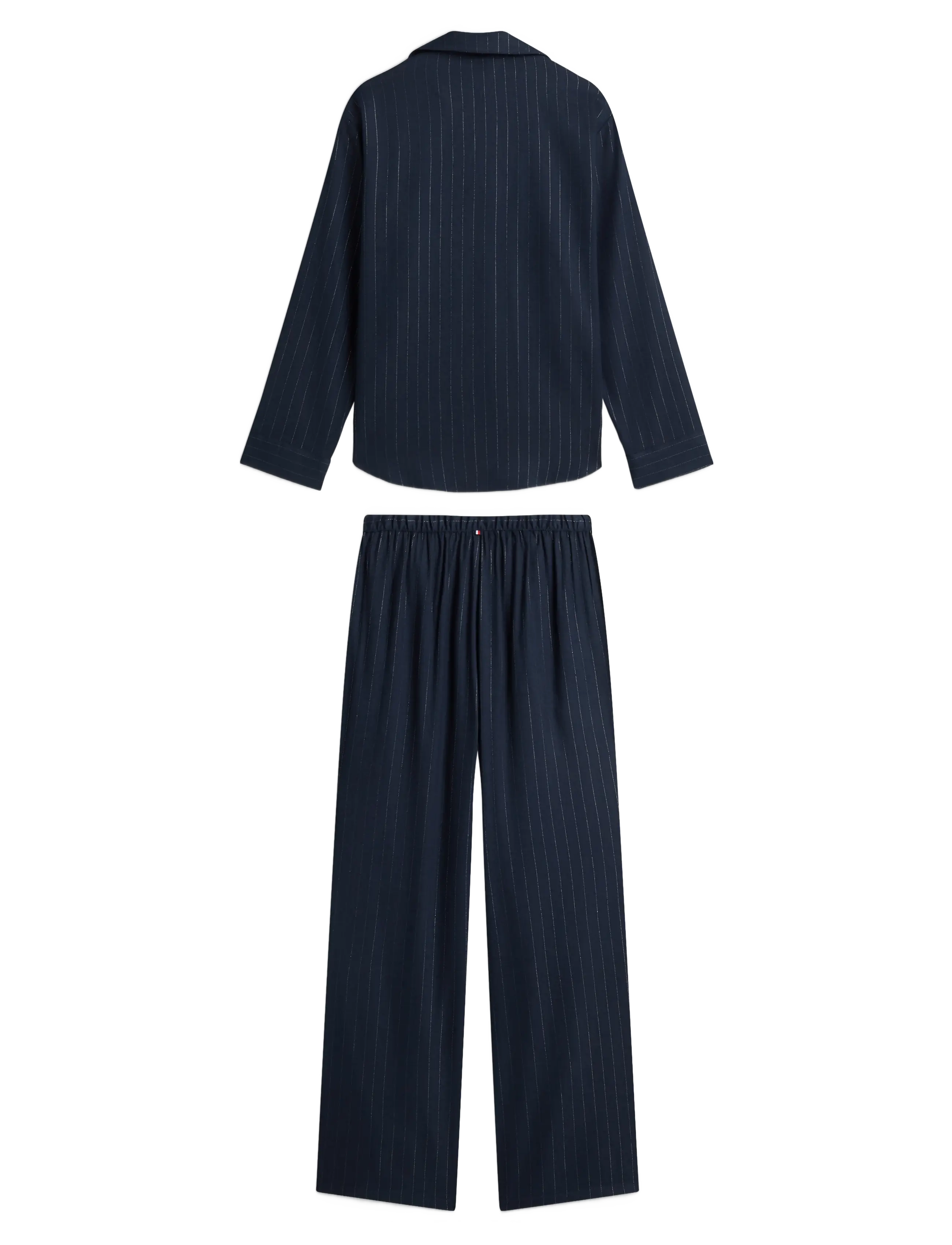 Tommy Hilfiger - LUREX LS SHIRT FLANNEL SET - pyjamas - navy pinstripe lurex - 2