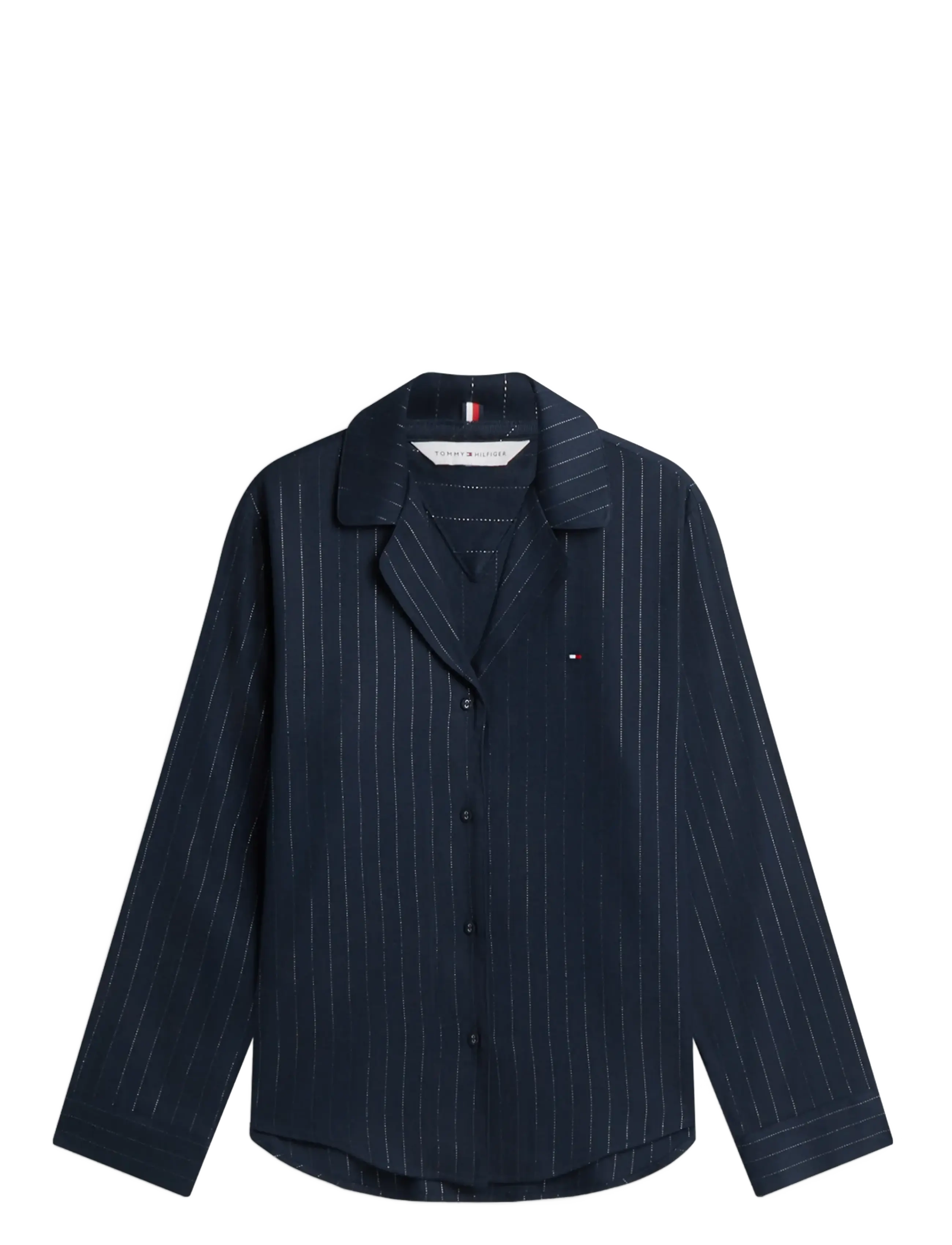 Tommy Hilfiger - LUREX LS SHIRT FLANNEL SET - pyjamas - navy pinstripe lurex - 3