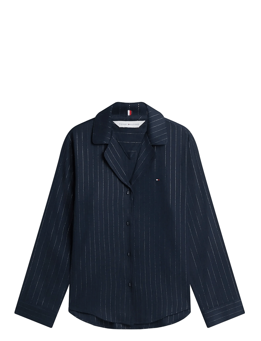 Tommy Hilfiger - LUREX LS SHIRT FLANNEL SET - pyjamas - navy pinstripe lurex - 3