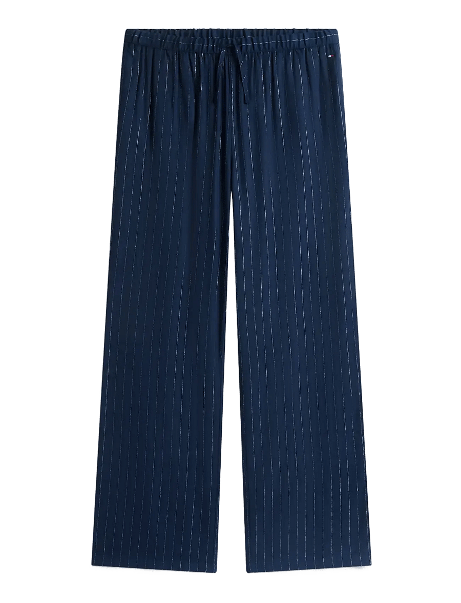 Tommy Hilfiger - LUREX LS SHIRT FLANNEL SET - pyjamas - navy pinstripe lurex - 4