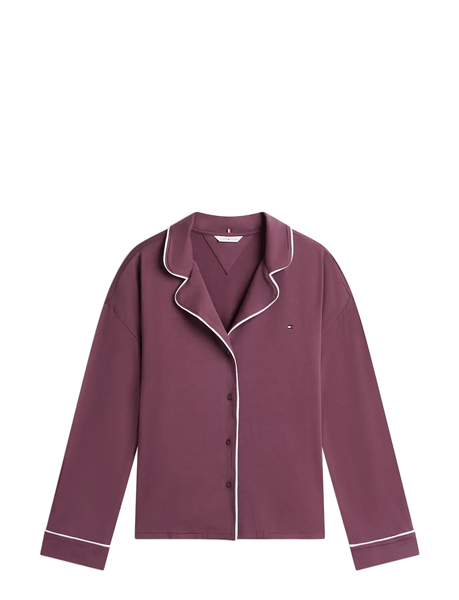 Tommy Hilfiger - LS SHIRT PANTS PJ SET - pyjamas - chocolate clove - 0