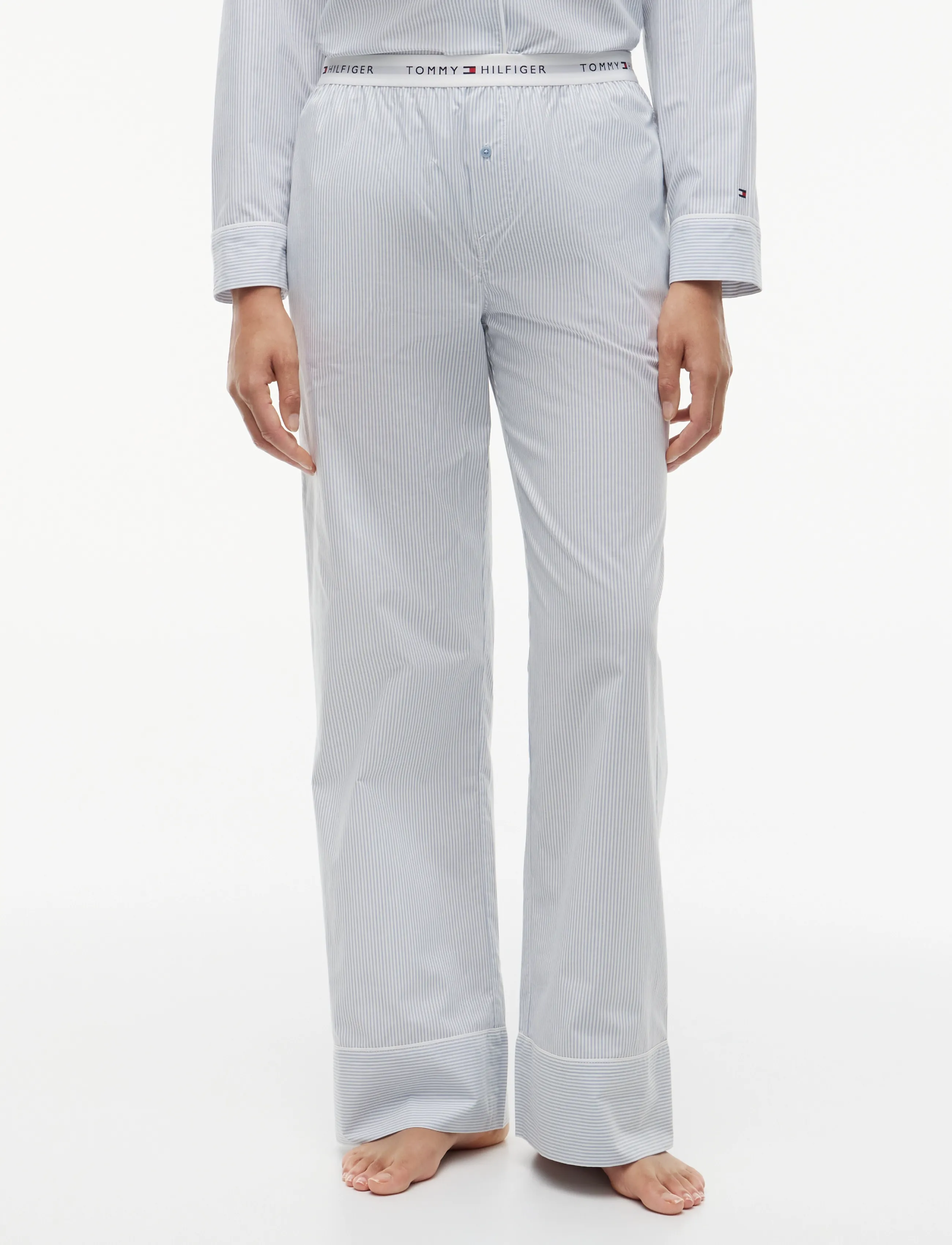 Tommy Hilfiger - POPLIN PANTS - classic ithaca brisk blue - 0