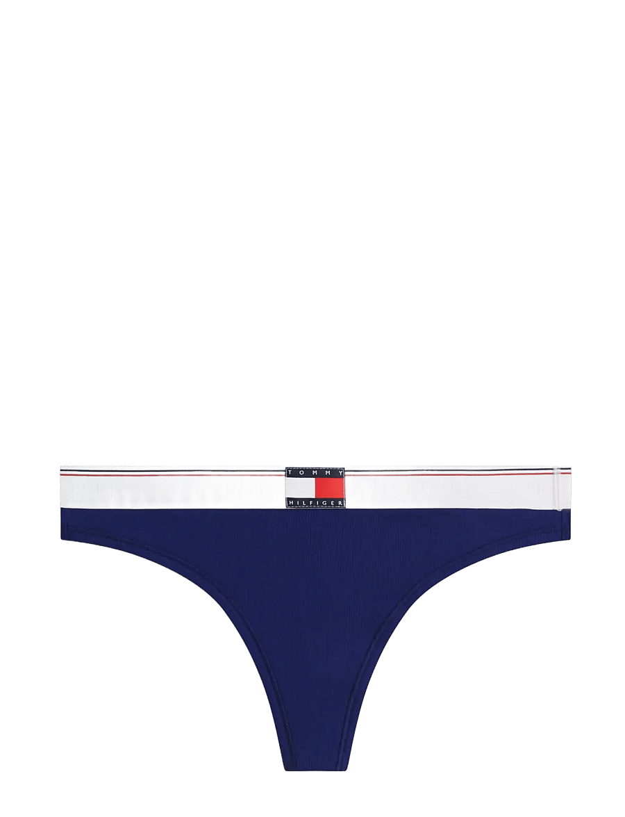 Tommy Hilfiger - VARSITY RIB THONG - stringtrusser - blue ink - 1