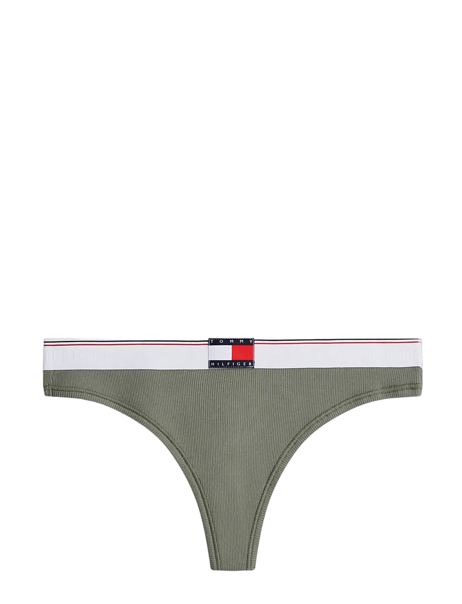 Tommy Hilfiger - VARSITY RIB THONG - stringtrusser - utility sage - 1