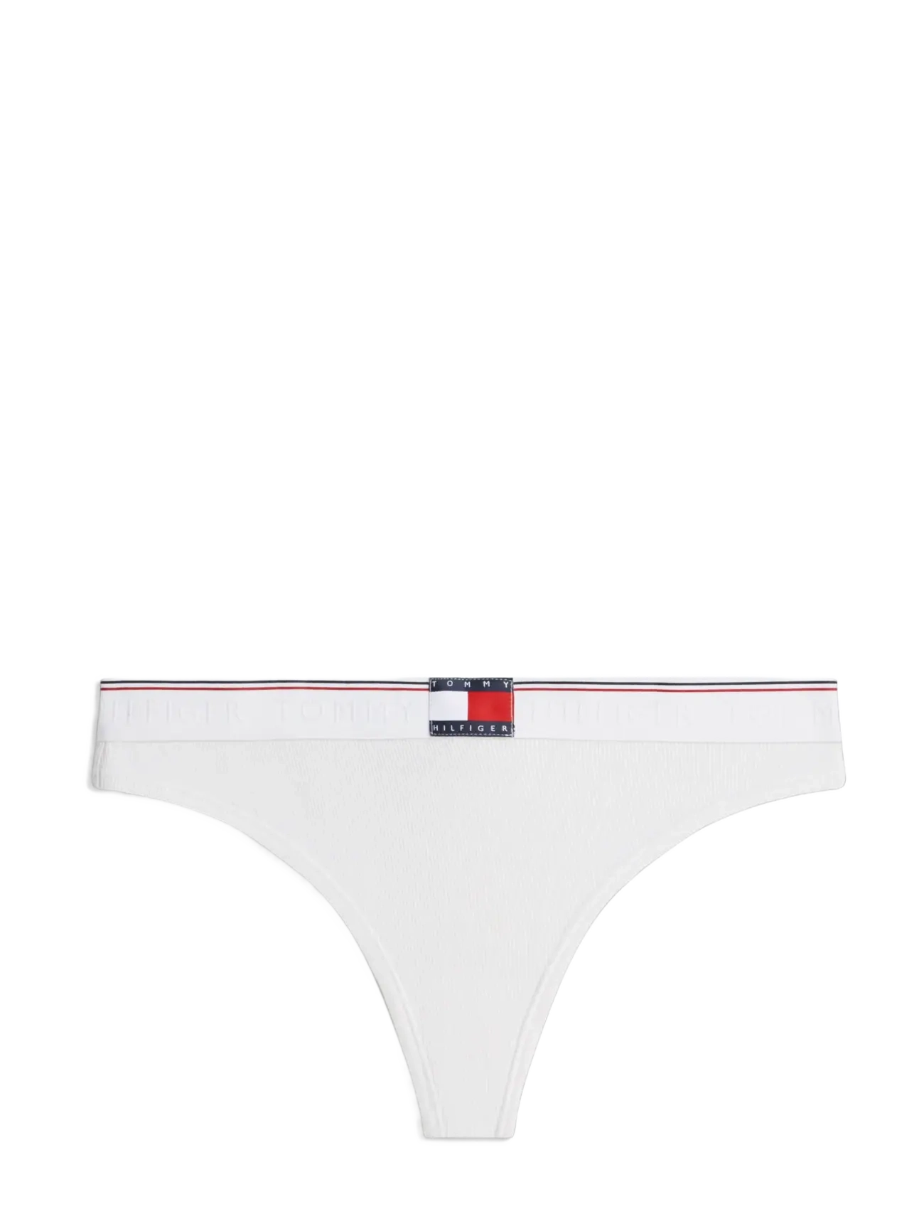 Tommy Hilfiger VARSITY RIB THONG - Trusser - WHITE / white