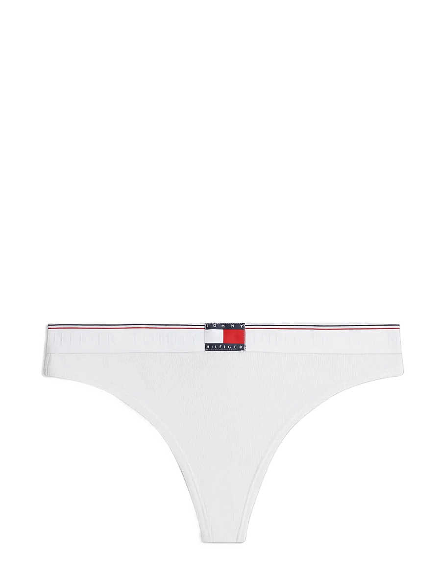 Tommy Hilfiger - VARSITY RIB THONG - stringtrusser - white - 1