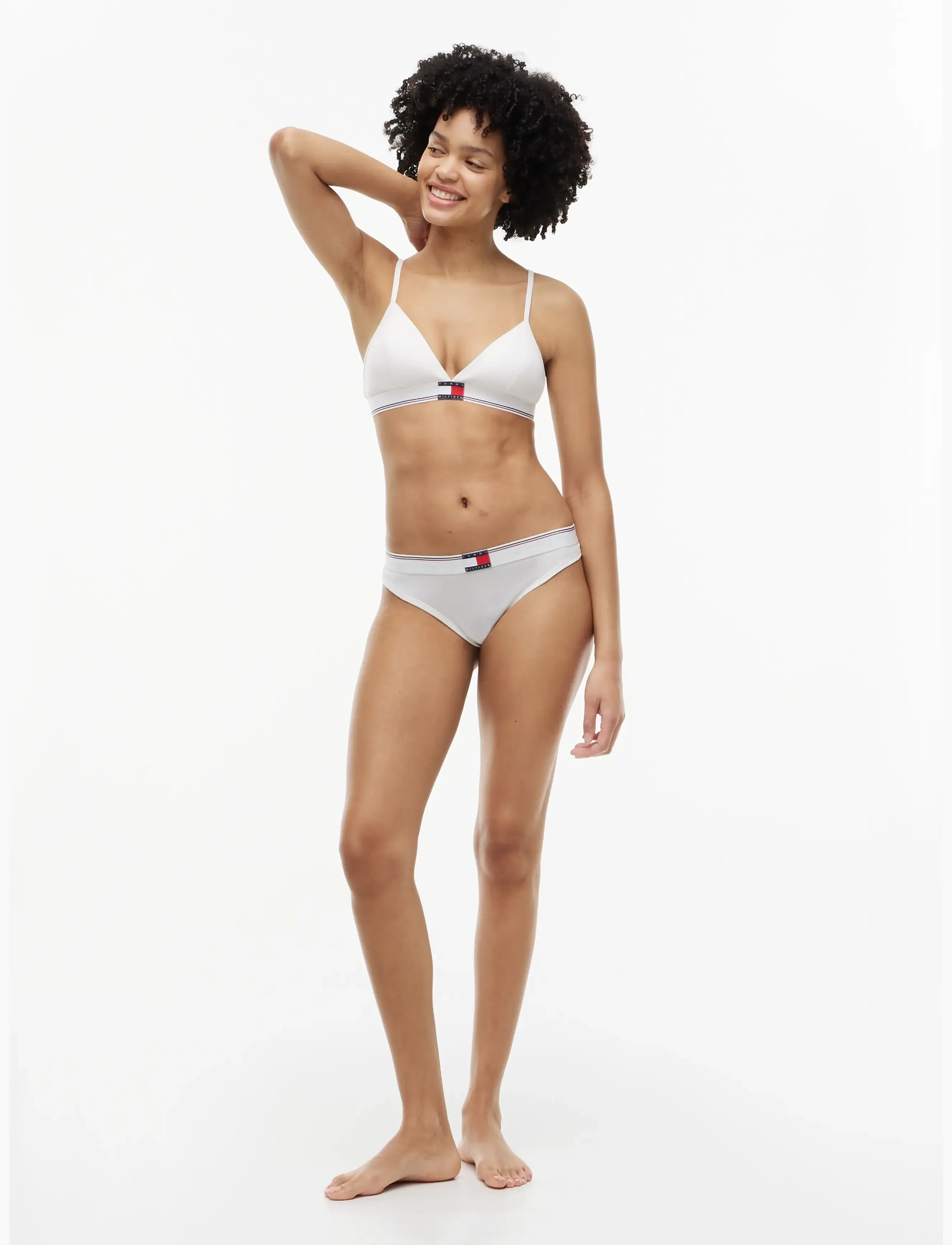 Tommy Hilfiger - VARSITY RIB THONG - stringtrusser - white - 2