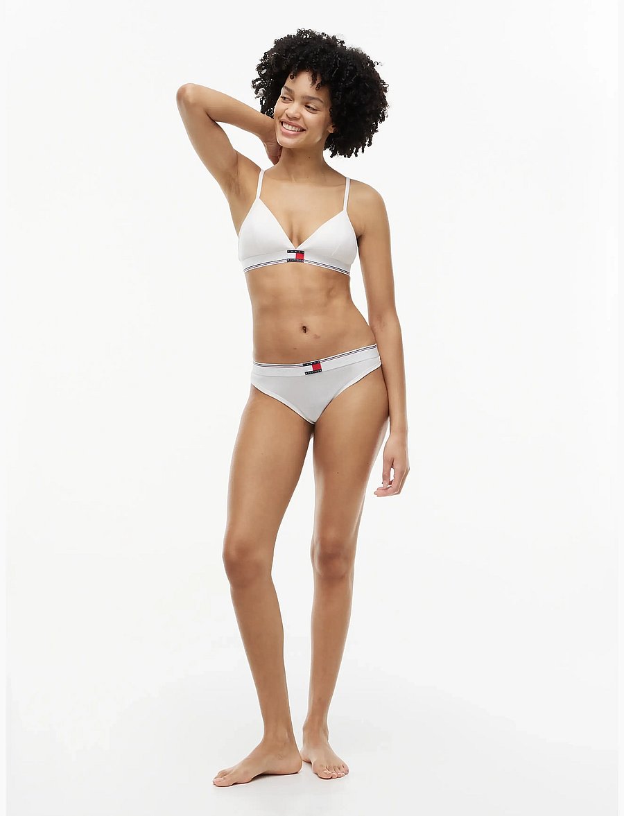 Tommy Hilfiger - VARSITY RIB THONG - stringtrusser - white - 2