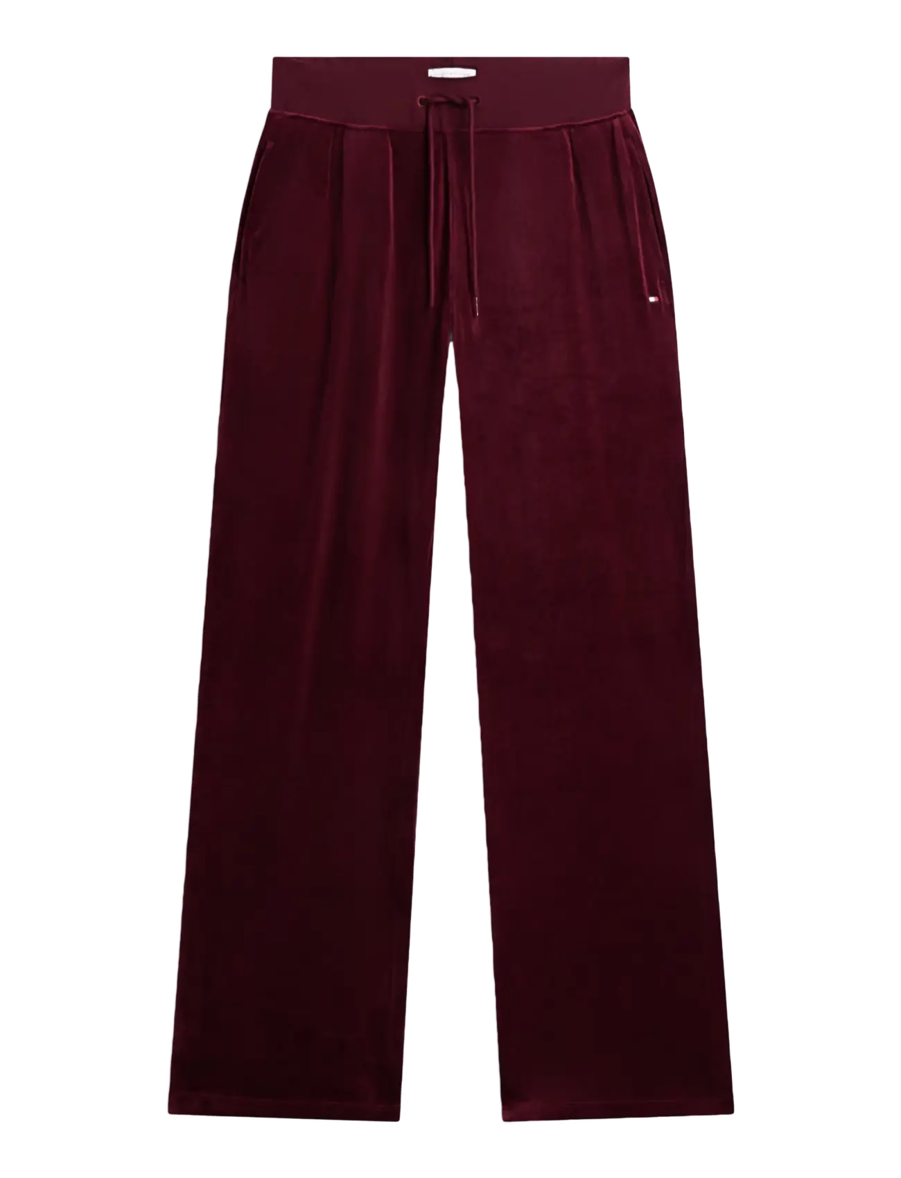 Tommy Hilfiger VELOUR TRACK PANTS - Sweatpants - BURGUNDY / burgundy