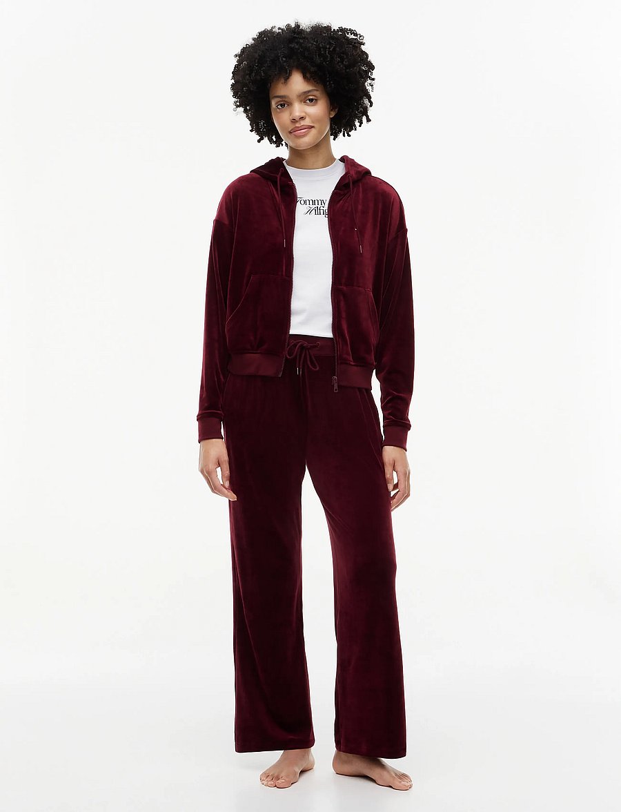 Tommy Hilfiger - VELOUR TRACK PANTS - sweatpants - burgundy - 3