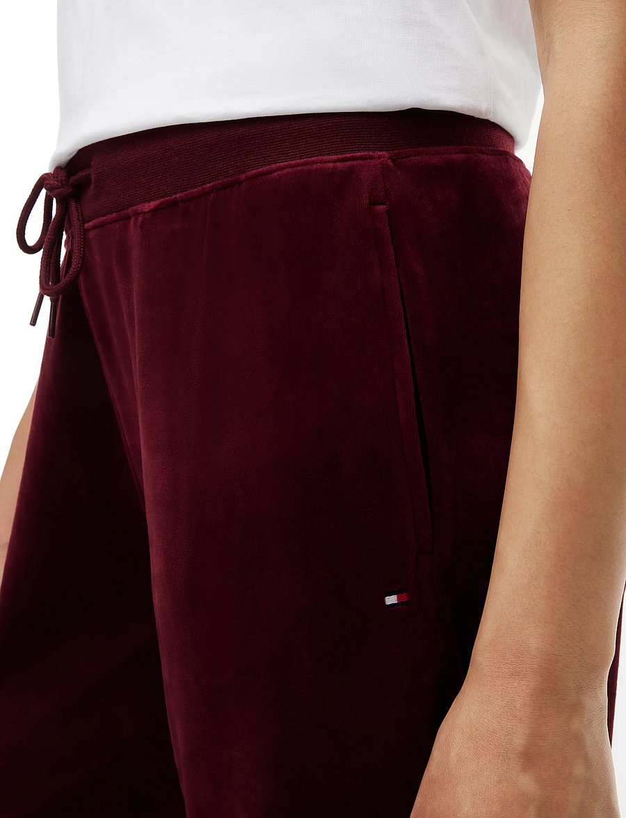 Tommy Hilfiger - VELOUR TRACK PANTS - sweatpants - burgundy - 4