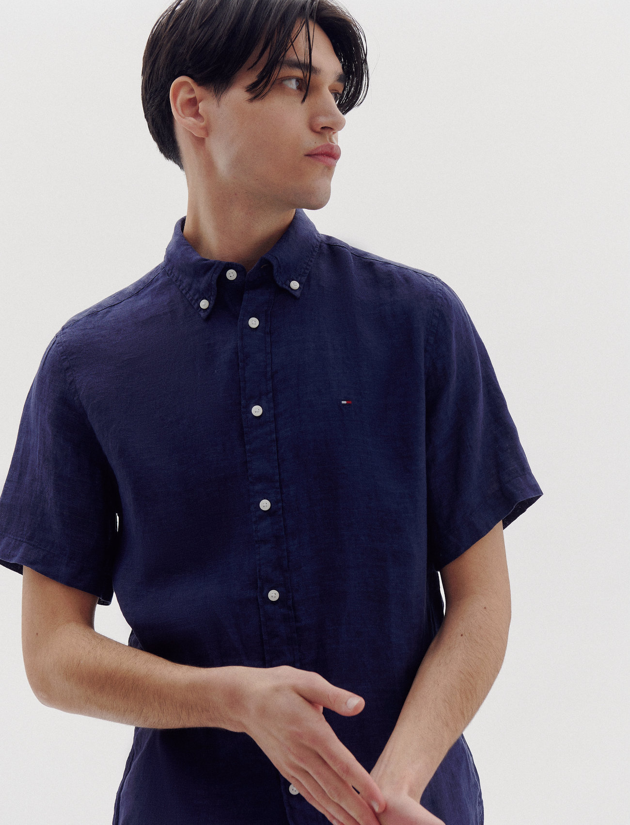 Tommy Hilfiger Pigment Dyed Linen Rf Shirt S/S - - S 11