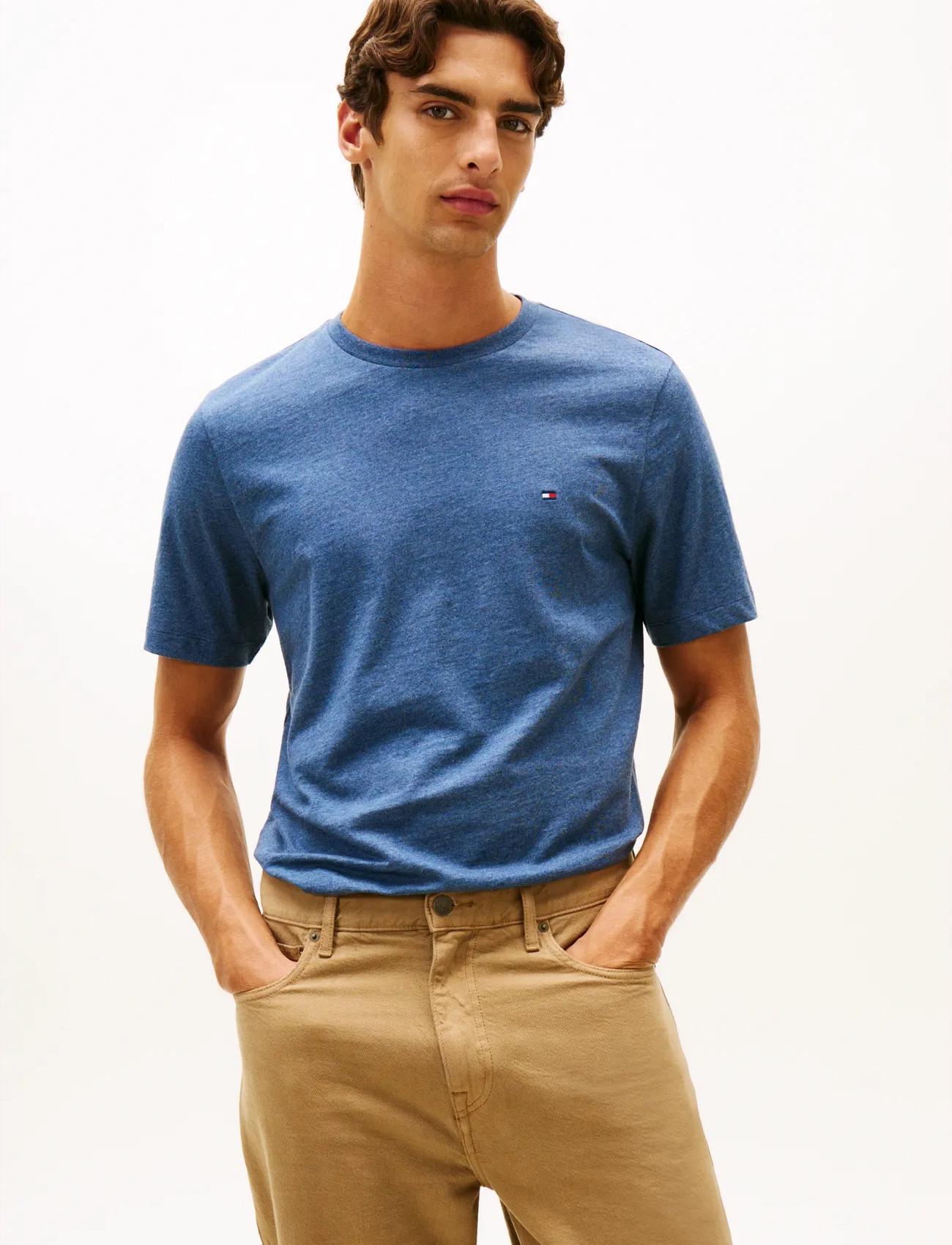 Tommy Hilfiger Essential Reg Fit Heather Tee - Navy - S 2