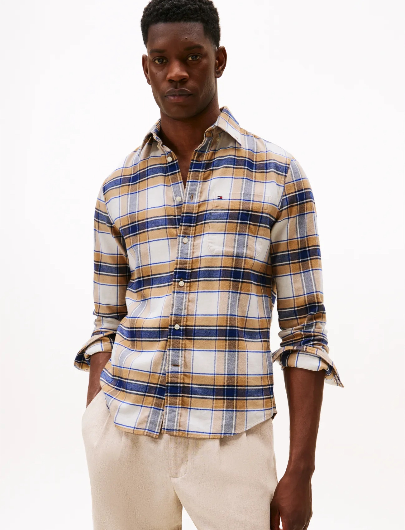 Tommy Hilfiger Hero Flannel Tartn Chck Rf Shirt - - XS 1