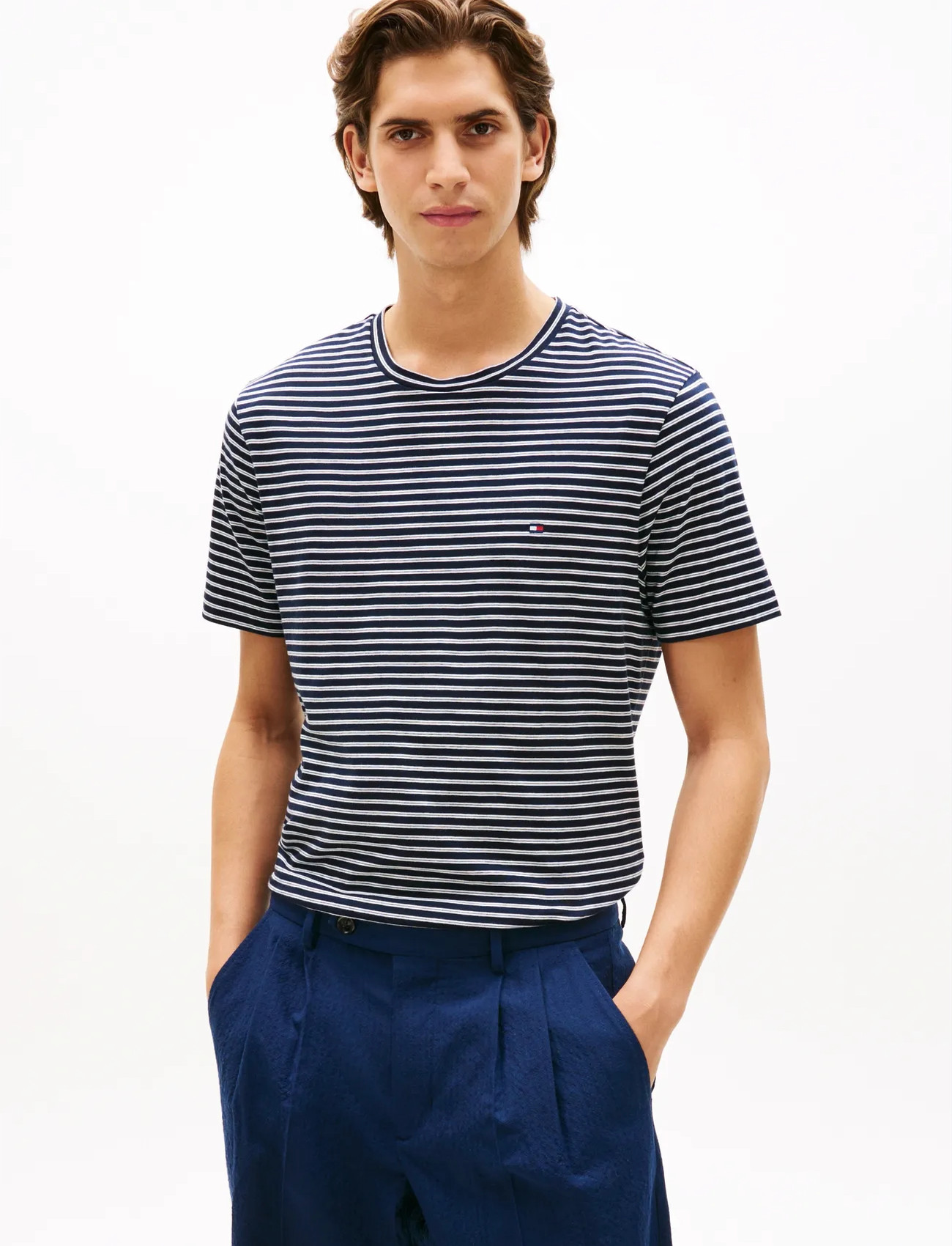 Tommy Hilfiger Ess Seasonal Reg Fit Stripe Tee - - S 1
