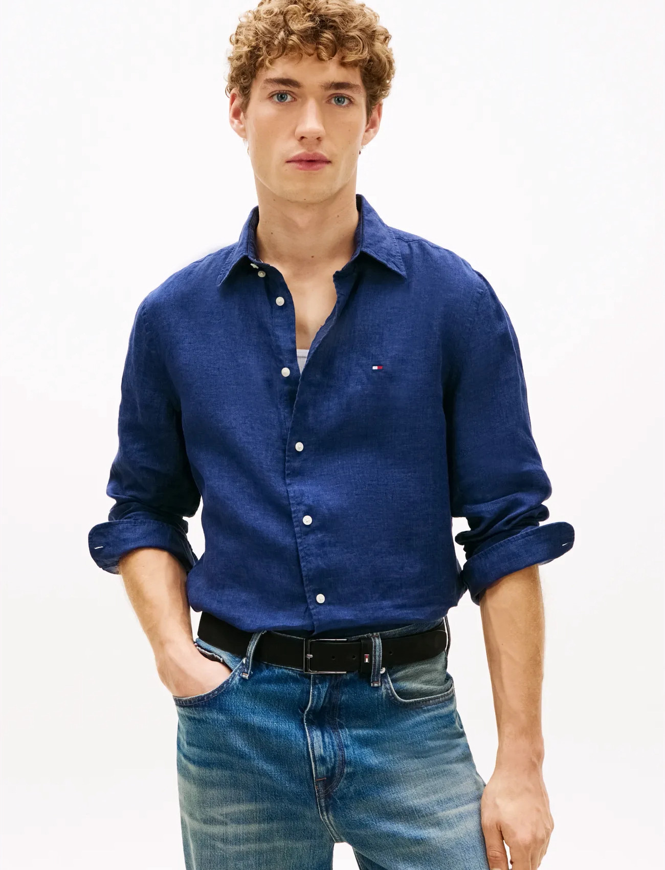 Tommy Hilfiger Pigment Dyed Li Solid Rf Shirt - - S 7