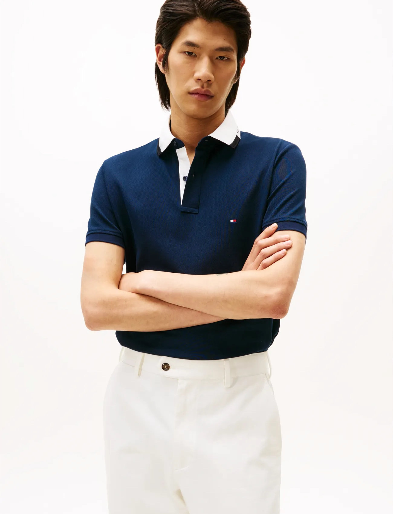 Tommy Hilfiger Pique Grafic Collar Reg Polo - - S 1