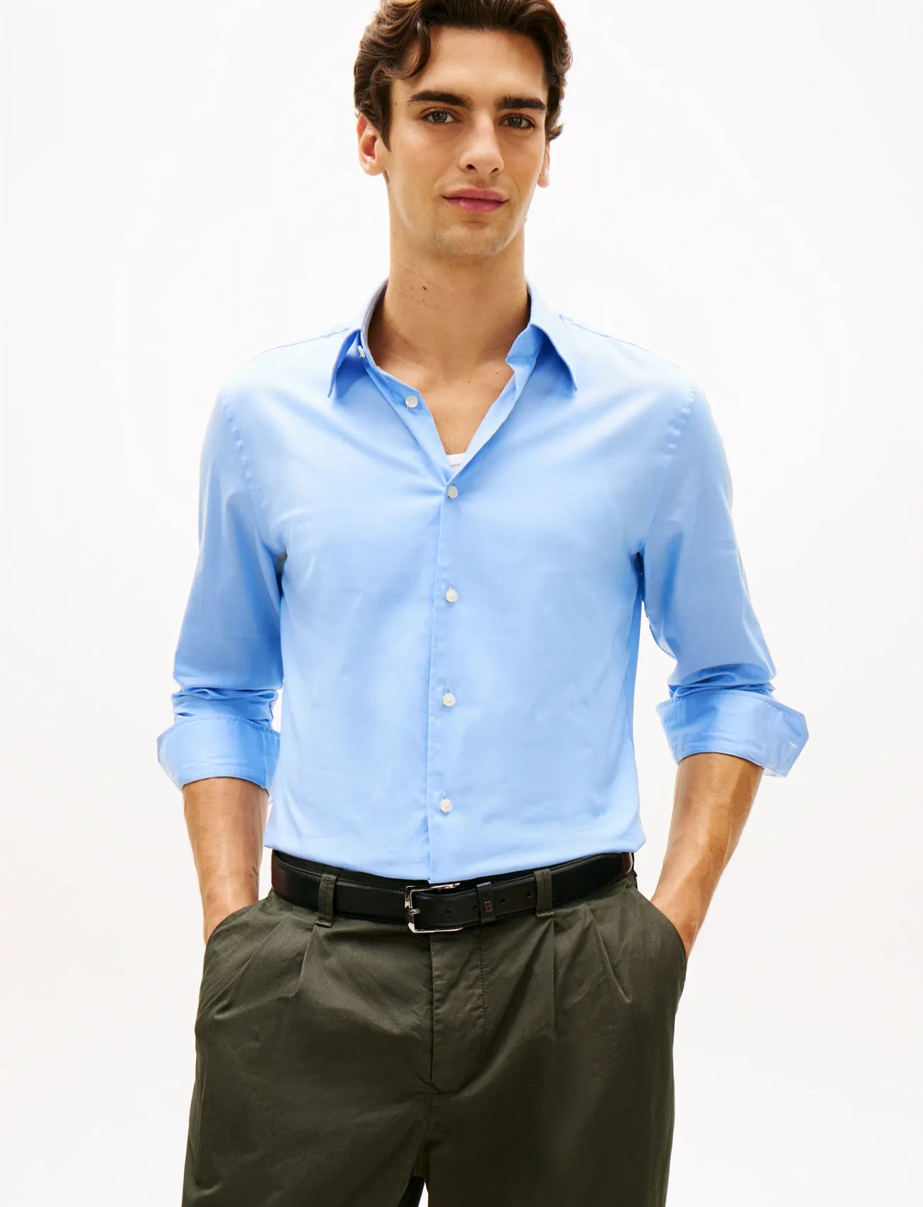 Tommy Hilfiger Dc Flex Collar Bd Twill Shirt - Blue - R/39 2