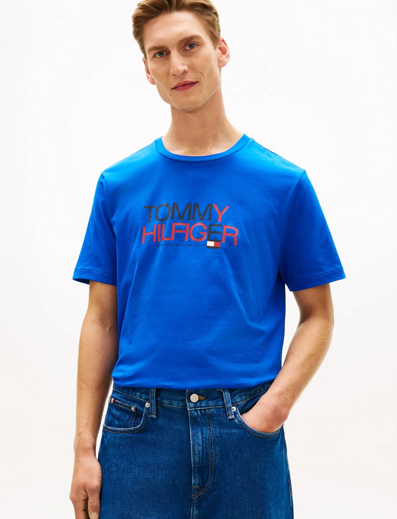 Tommy Hilfiger Brand Love Big Text Tee - Beige - S 2