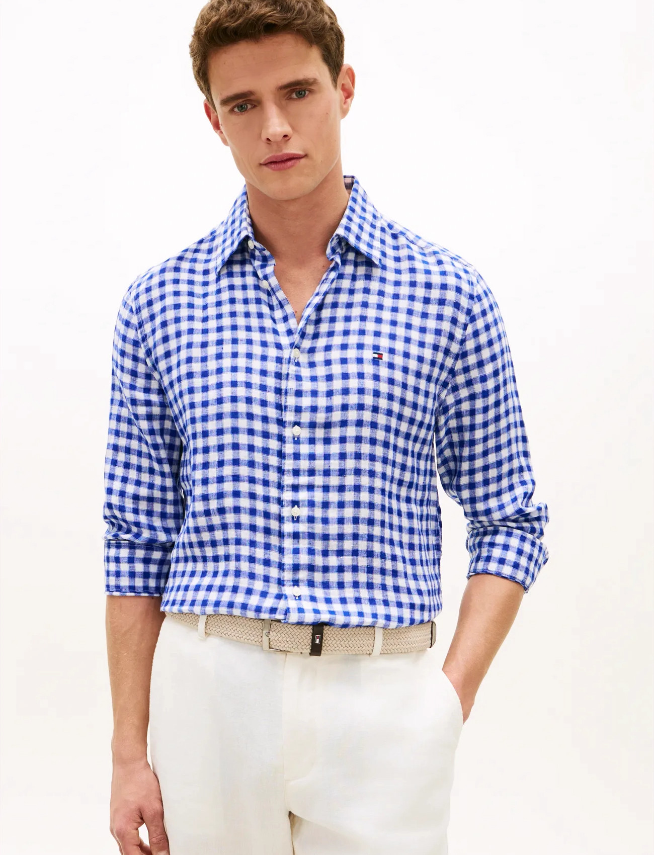 Tommy Hilfiger Linen Essential Gingham Rf Shirt - - S 1