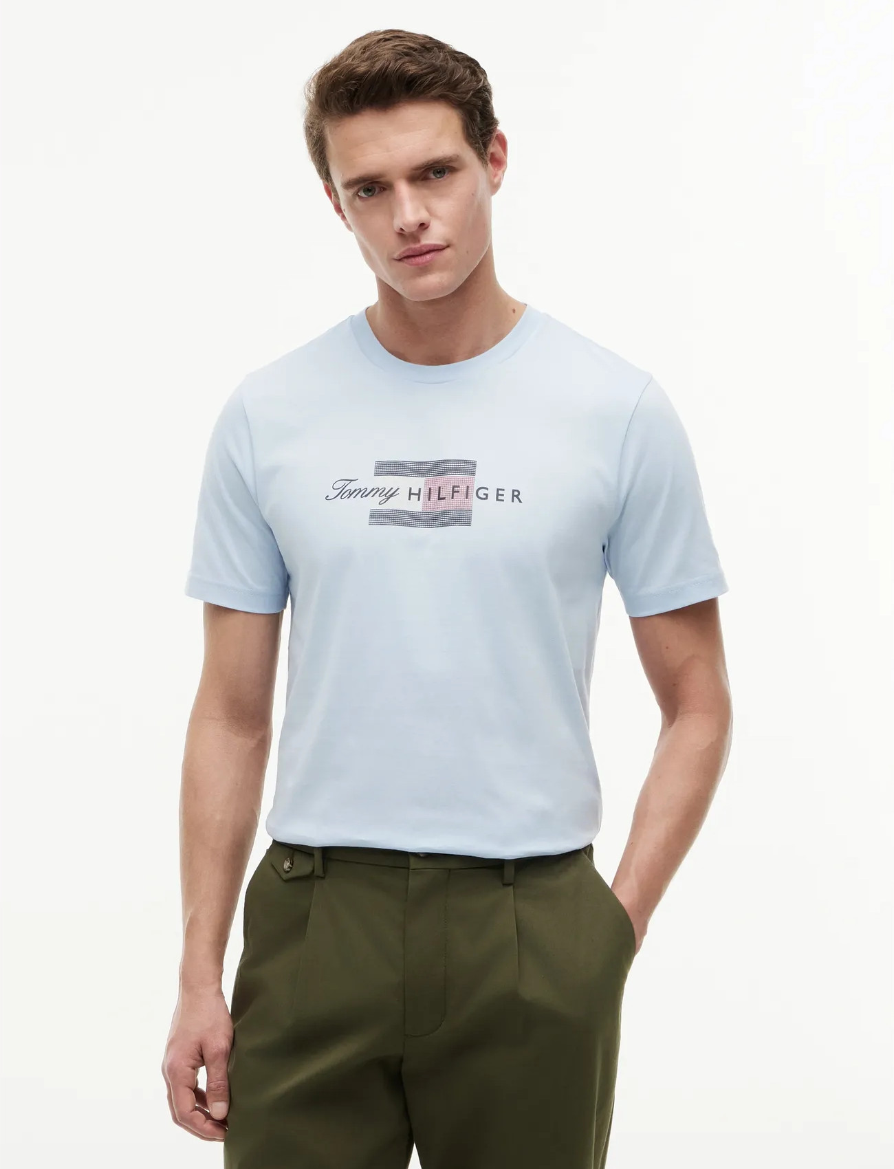 Tommy Hilfiger Script Flag Regular Tee - Blue - S 1