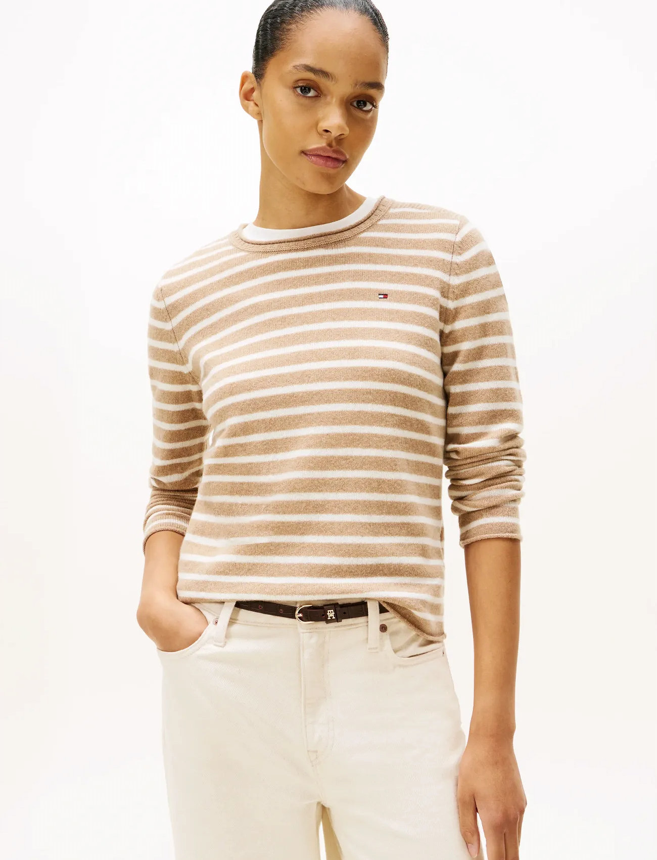 Tommy Hilfiger Soft Wool C-Nk Ls Sweater - Beige - XS 1