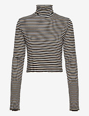 Tommy Hilfiger - LUREX POLO NECK TOP LS - t-shirts & topper - meteorite / multi - 0