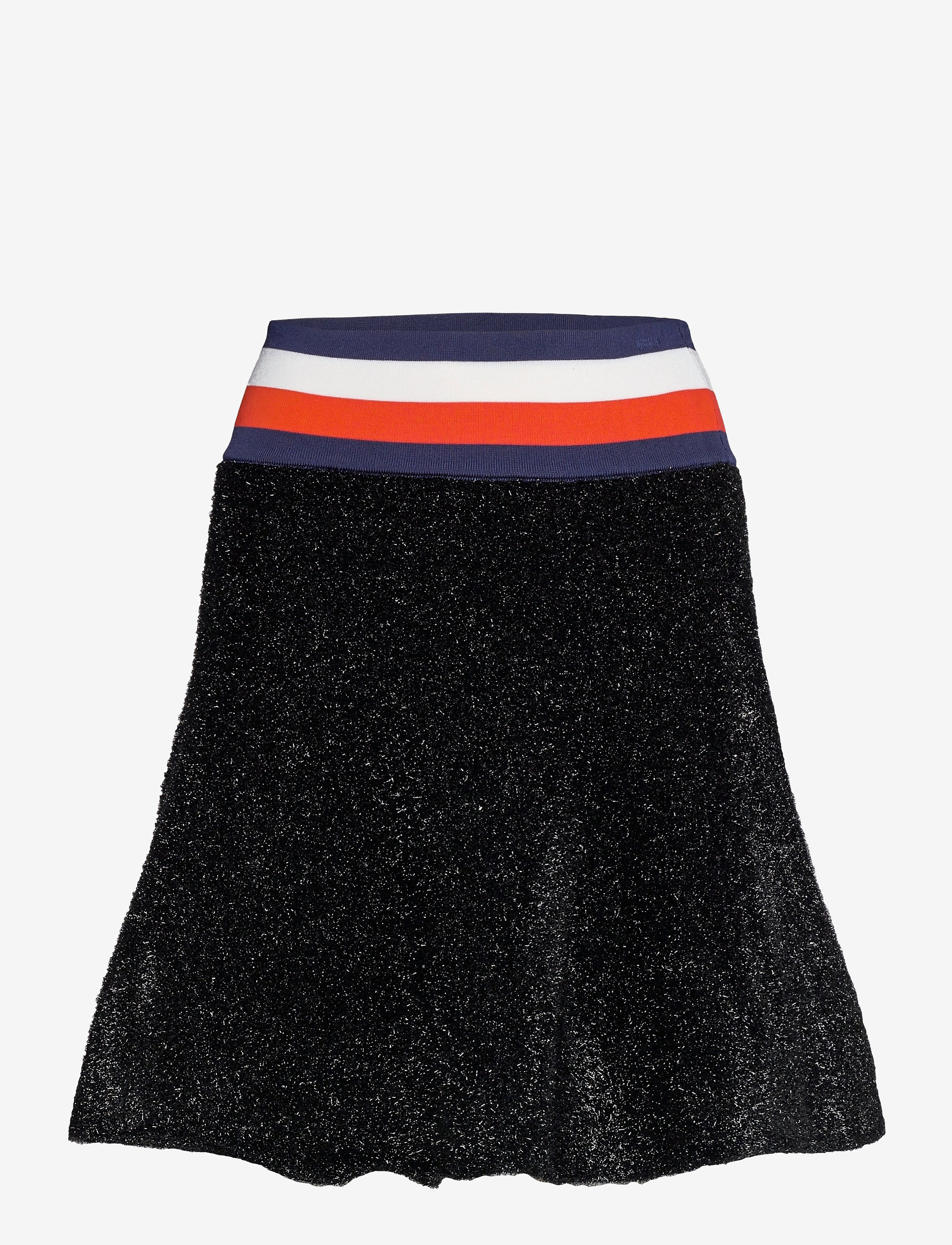 Tommy Hilfiger Lurex Flare Skirt, Kvinder, Lurex Flare Nederdel, Sort, Str: XS