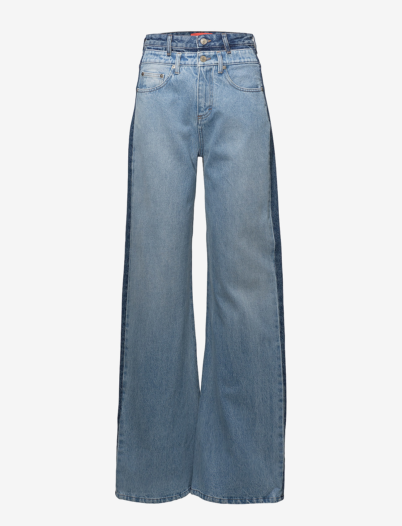 Tommy Hilfiger - WIDE LEG DENIM PANT - vintage wash / multi - 0