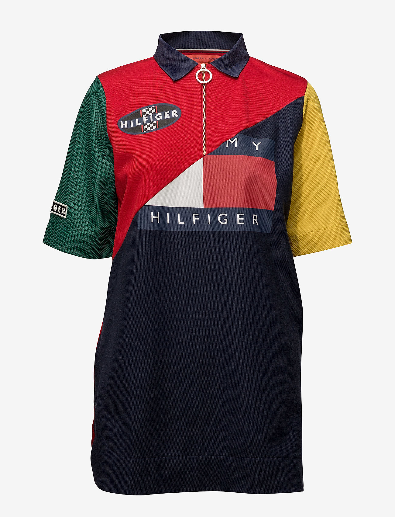 Tommy Hilfiger - COLOUR BLOCK POLO DR - true red / multi - 0