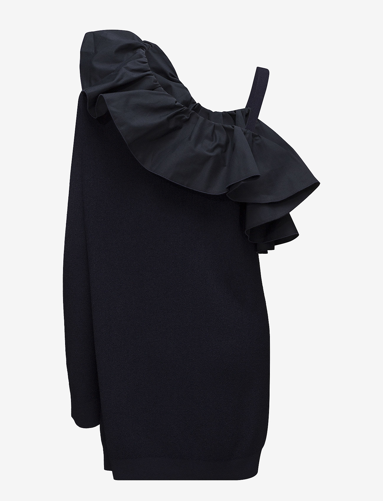 Tommy Hilfiger - RUFFLE SWTR DRESS LS - peacoat - 1