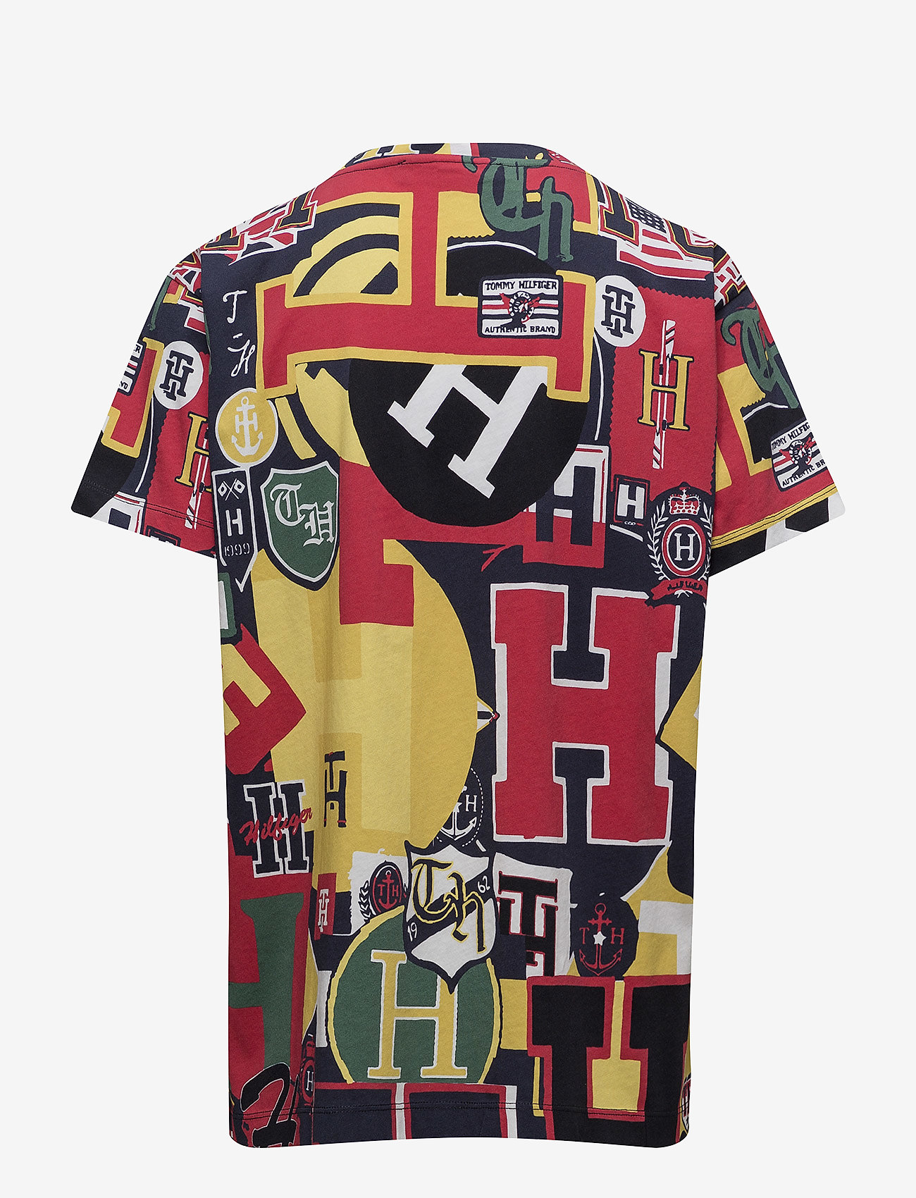 Tommy Hilfiger - HILFIGER MULTI LOGO TSHIRT SS - peacoat / multi - 1