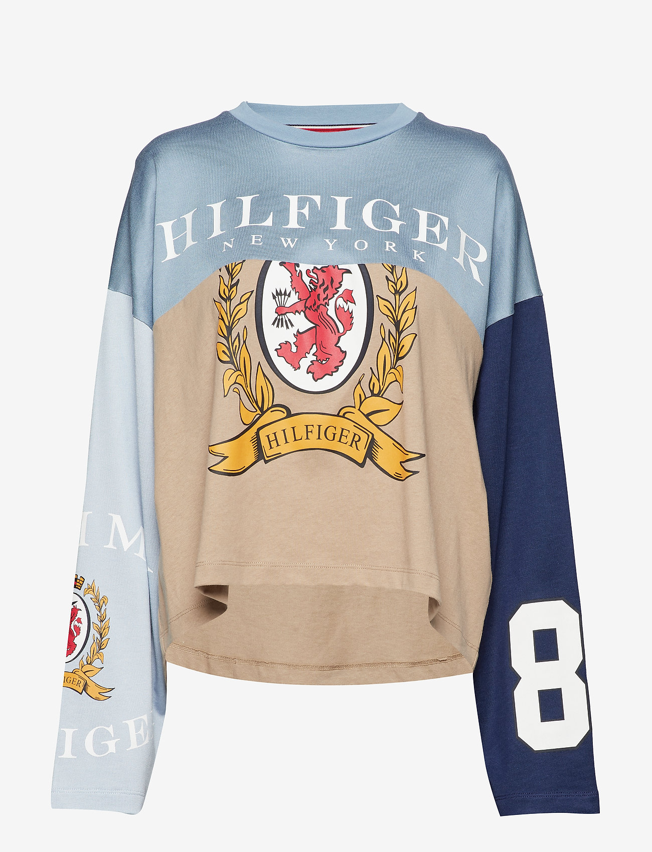 Tommy Hilfiger - SPLICED FOOTBALL TSH - croissant / multi - 0