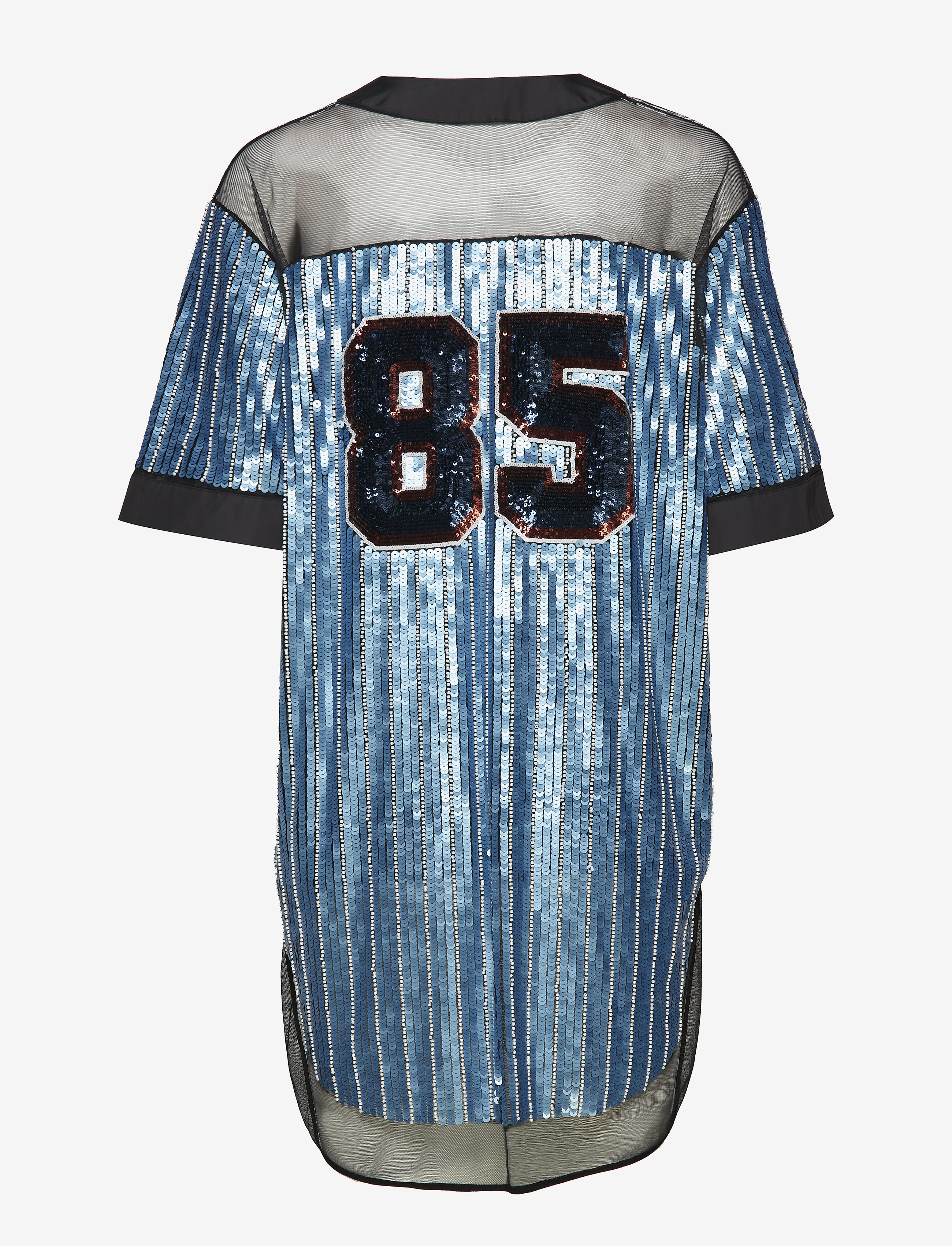 Tommy Hilfiger - SEQUINED BASEBALL SHIRT DRESS SS - forever blue / multi - 1
